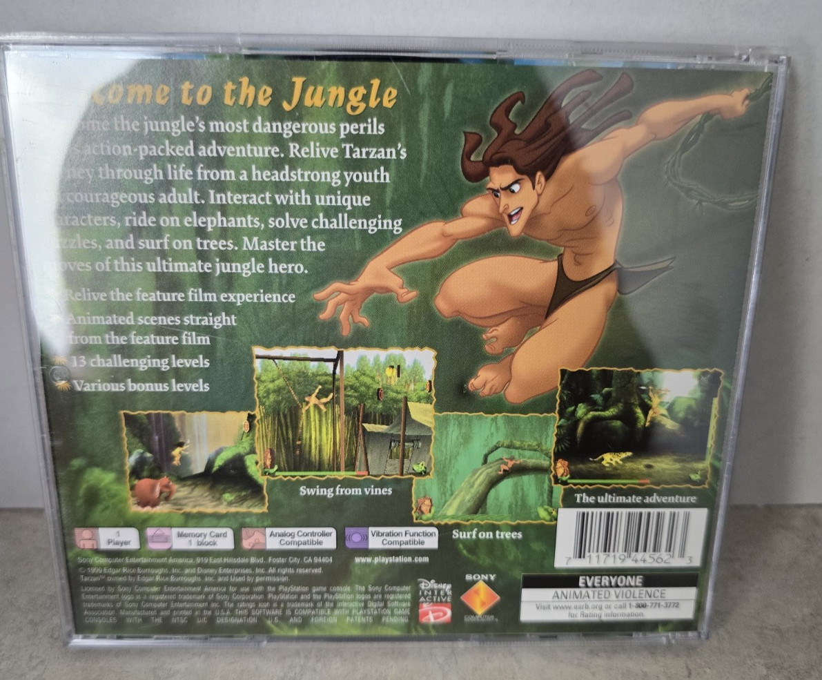 Disney’s Tarzan (Sony PlayStation 1, PS1) Complete CIB