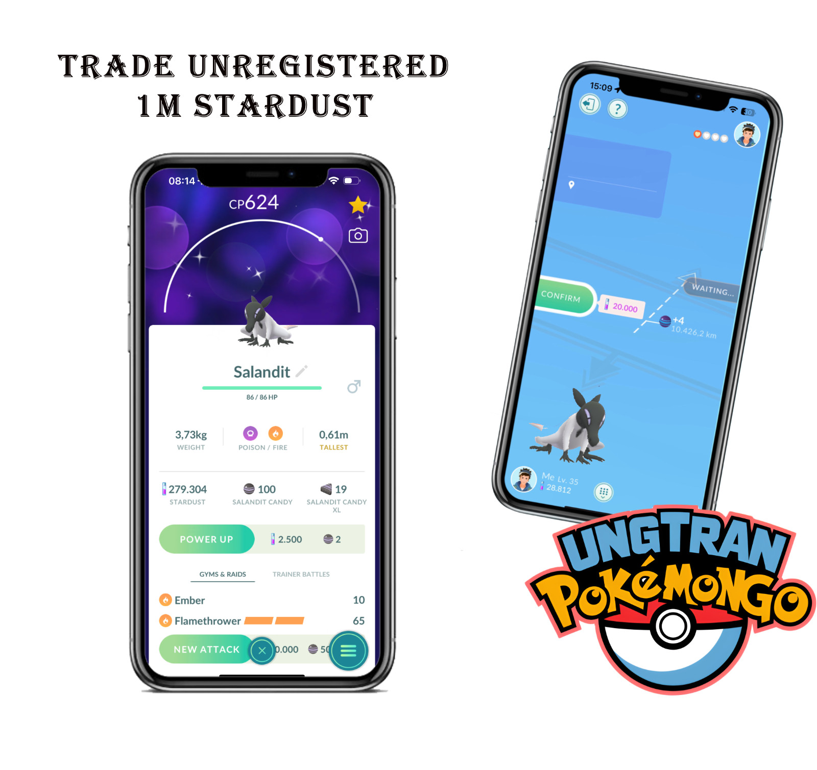 Shiny Salandit Male – Tr-de 1m stardust