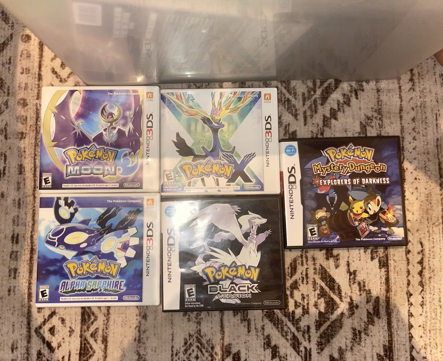 Pokémon Black LOT OF 5 (Nintendo 3DS) Manual Included RPG Japanese CASE&MANUAL