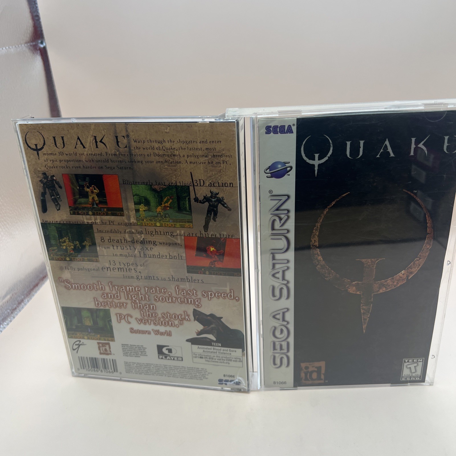 Quake Sega Saturn Authentic & Complete Very Good Condition Tested Rare MINT DISC