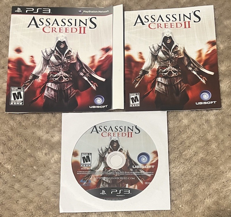 Assassins Creed II (PlayStation 3 PS3) DISC With Instructions & Sleeve Tested