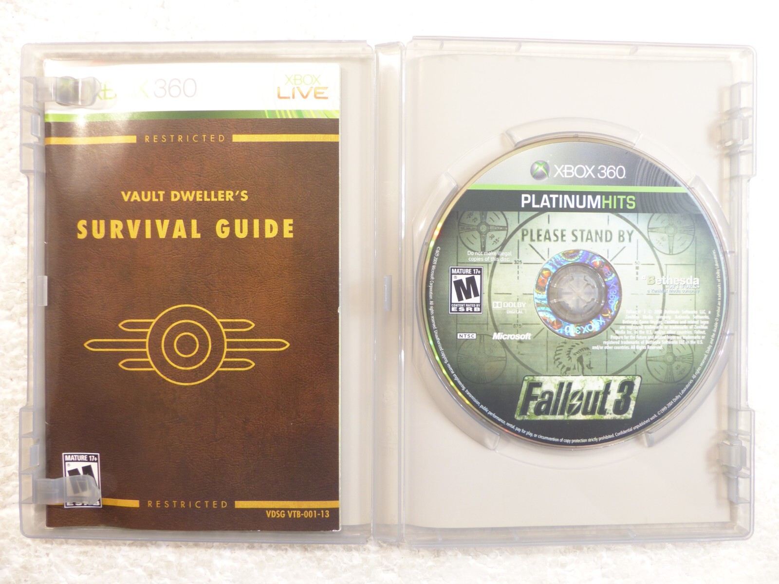 Fallout 3 [Original Standard Edition, PH] (XBOX 360, 2008) Game Complete Good!
