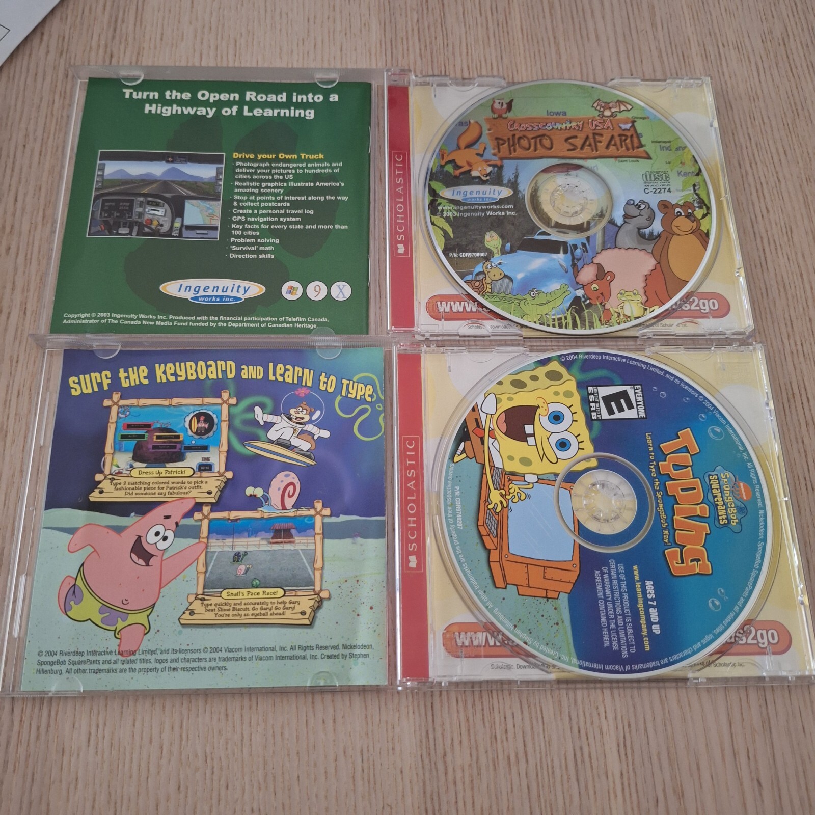 (4) LOT Scholastic Win/Mac CDROM PC -The Learning Company