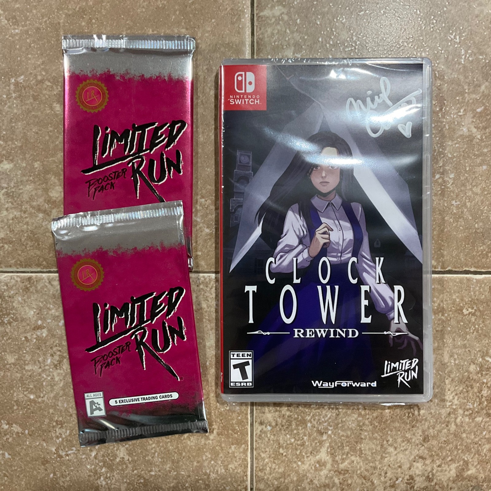 Clock Tower Rewind Nintendo Switch SIGNED by Illustrator/Project Lead LRG #243