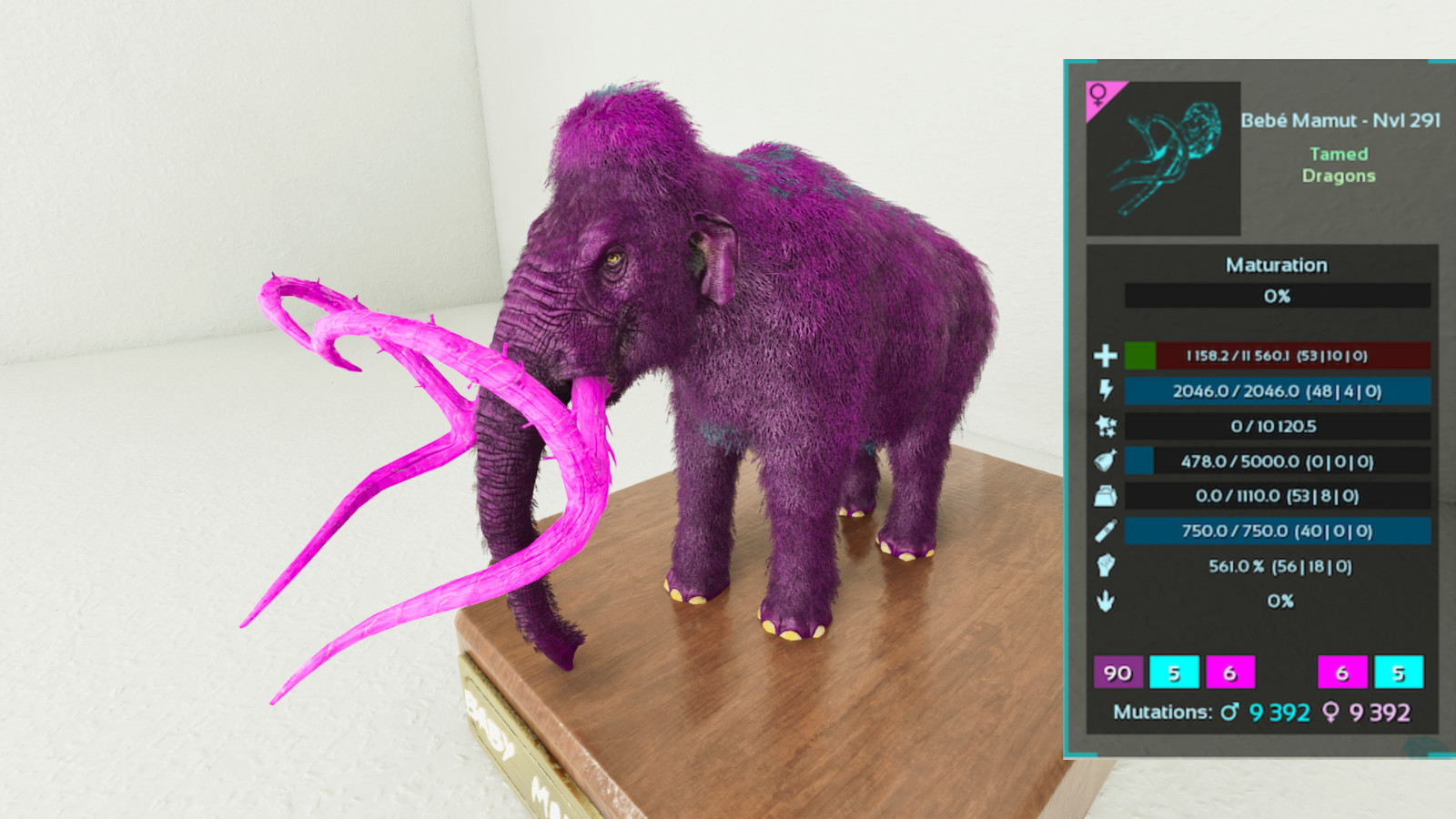 ?ARK Survival Ascended OFFICIAL PVE – MAMMOTH SOLID TOP STATS