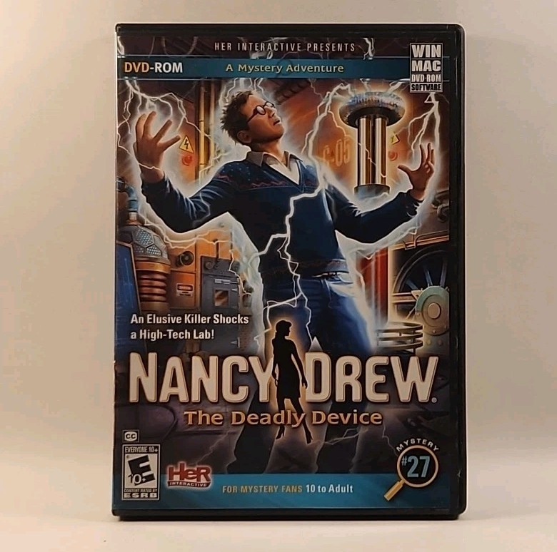 Nancy Drew The Deadly Device (2012) Windows/Mac DVD-ROM Mystery #27 w1s4 3391