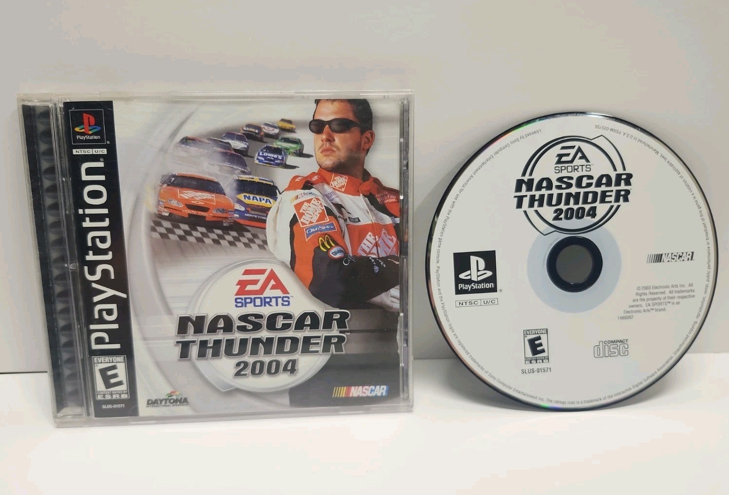 NASCAR Thunder 2004 (Sony PlayStation 1, 2003) With Manual & Tested