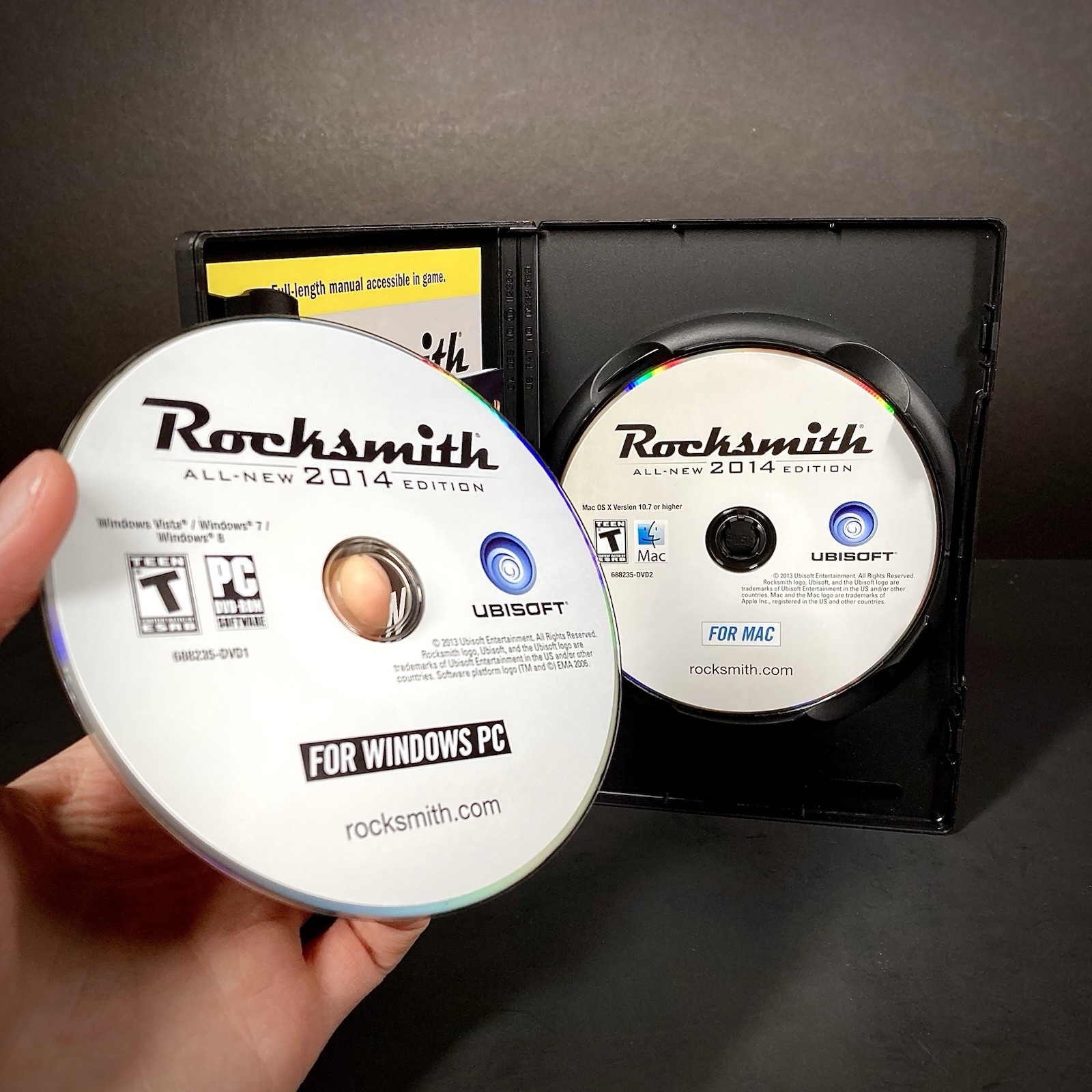 Rocksmith 2014 Edition PC DVD Windows Mac 2 Disc USA – No Cable Included