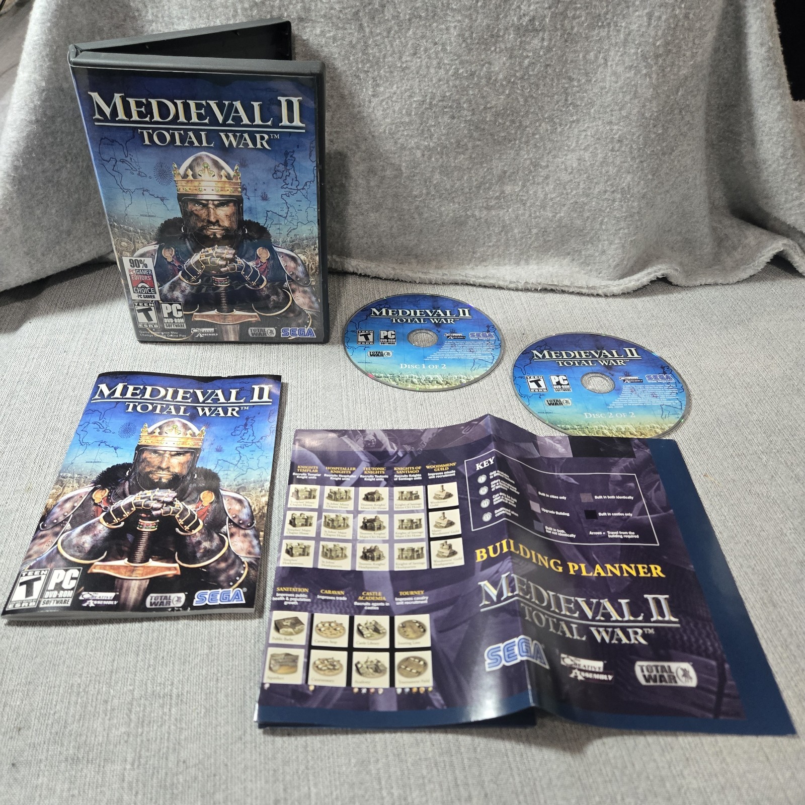Medieval II 2 Total War Windows Computer Game Complete Building Planner Manual
