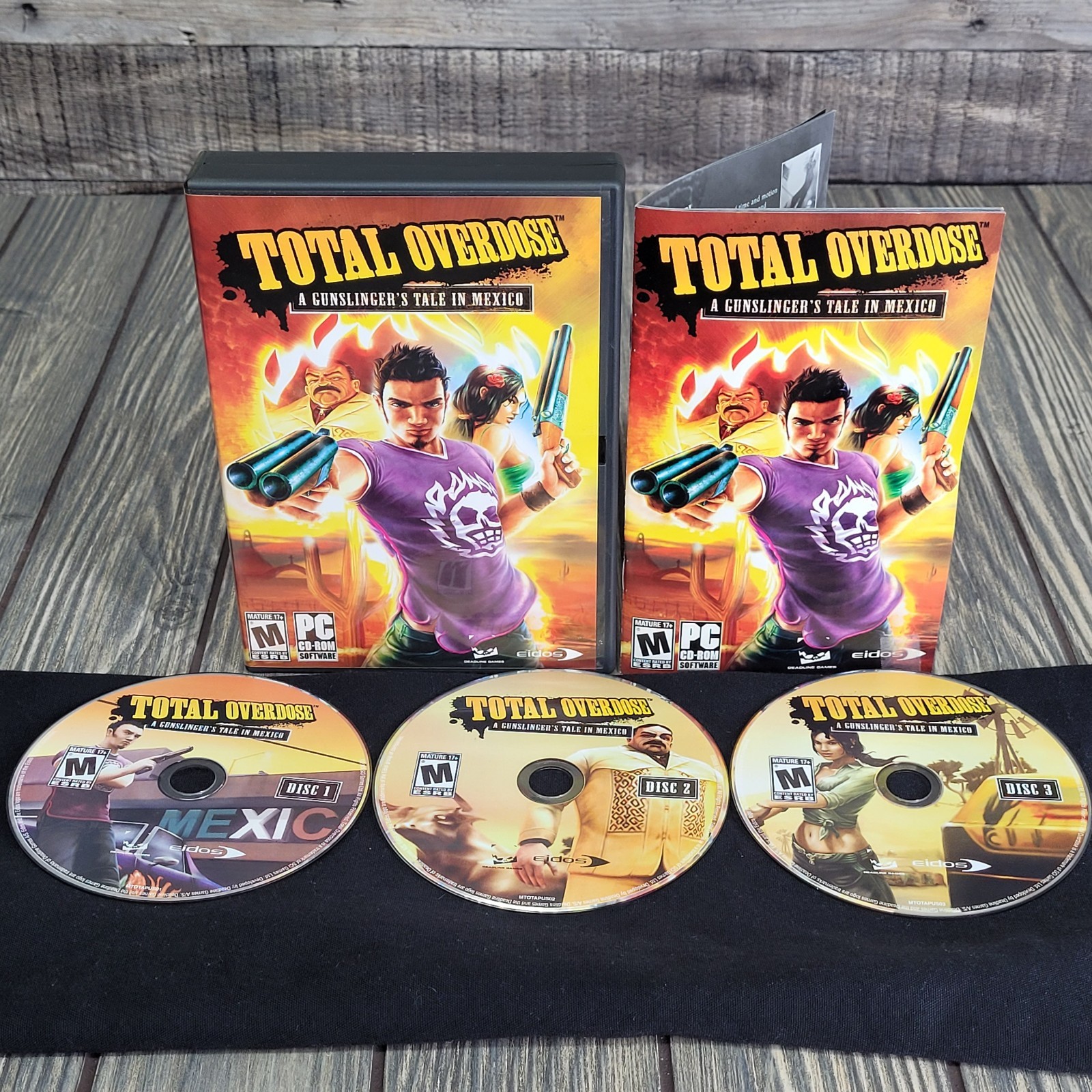 Total Overdose: A Gunslinger’s Tale in Mexico (PC, 2005, 3-CD-ROM) Complete EUC
