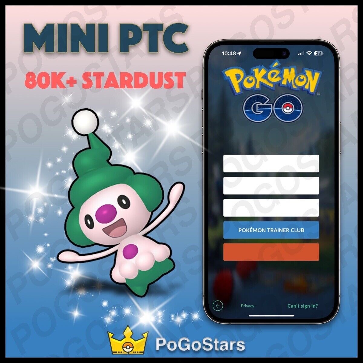 Pokémon Go – Shiny Mime Jr – Mini PTC 80K Stardust?Read Description?