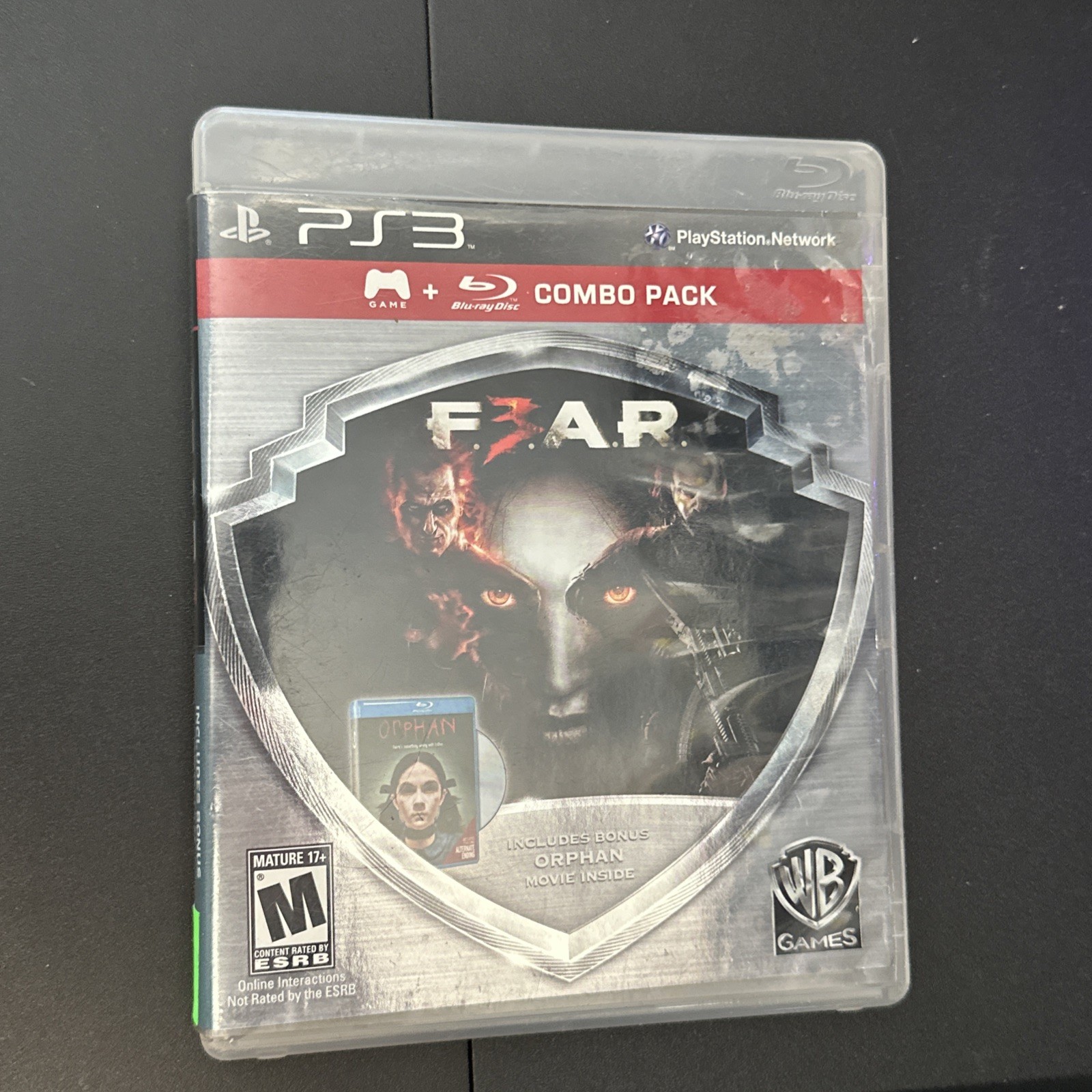 FEAR 3 F3AR Orphan Blu-ray Combo Pack Playstation 3 PS3 Missing Movie CIB Manual