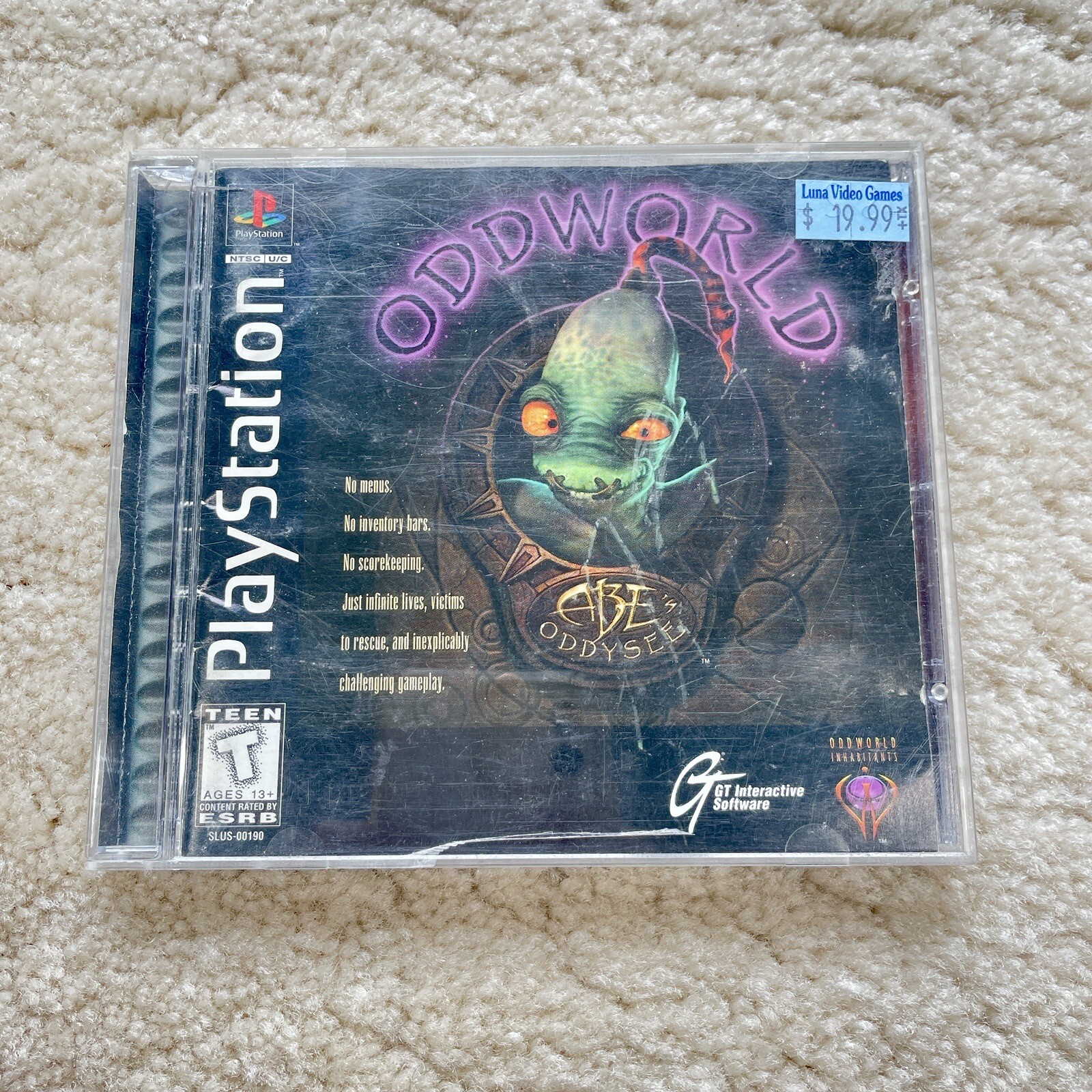 Oddworld Abe’s Oddysee Playstation PS1 PREOWNED COMPLETE CIB