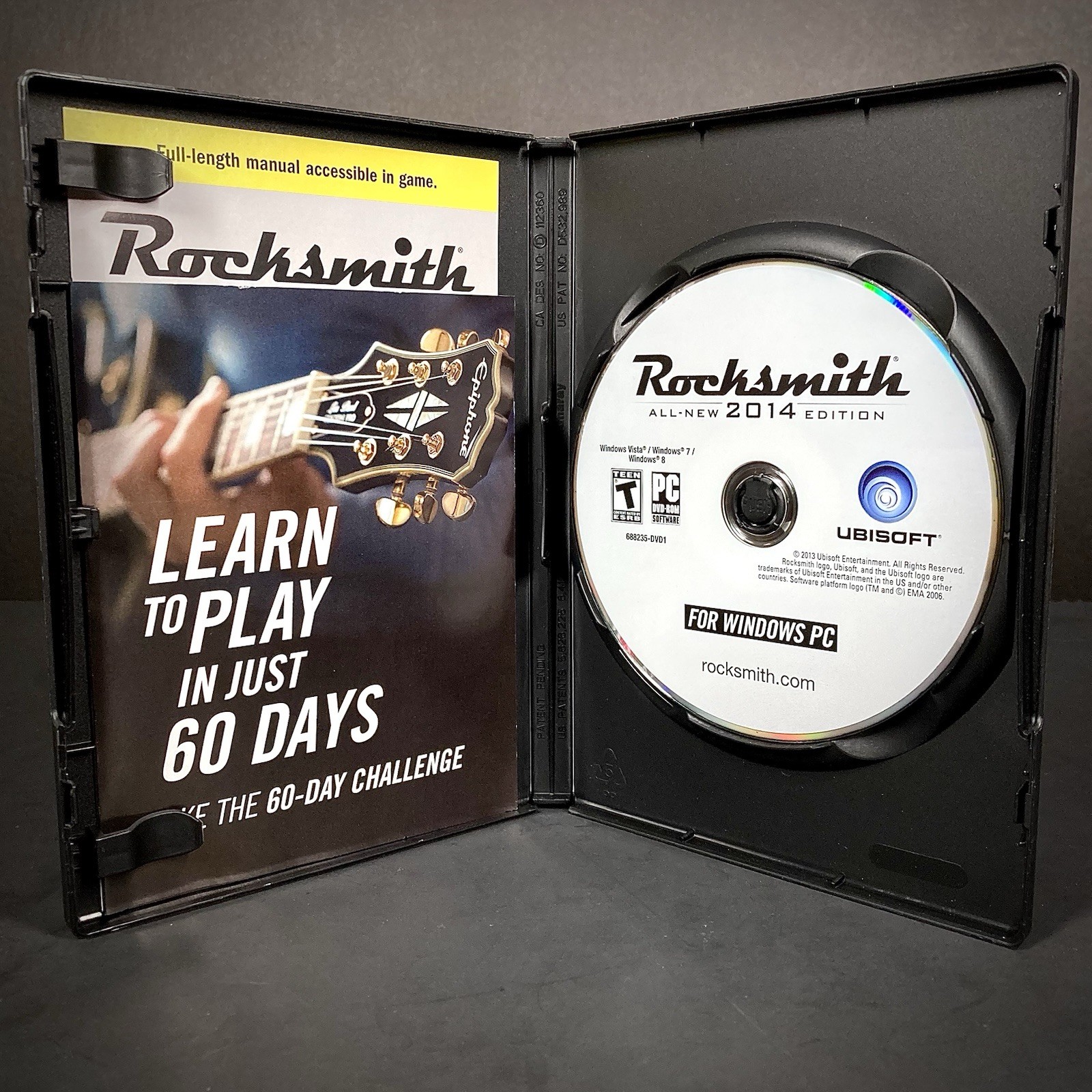 Rocksmith 2014 Edition PC DVD Windows Mac 2 Disc USA – No Cable Included