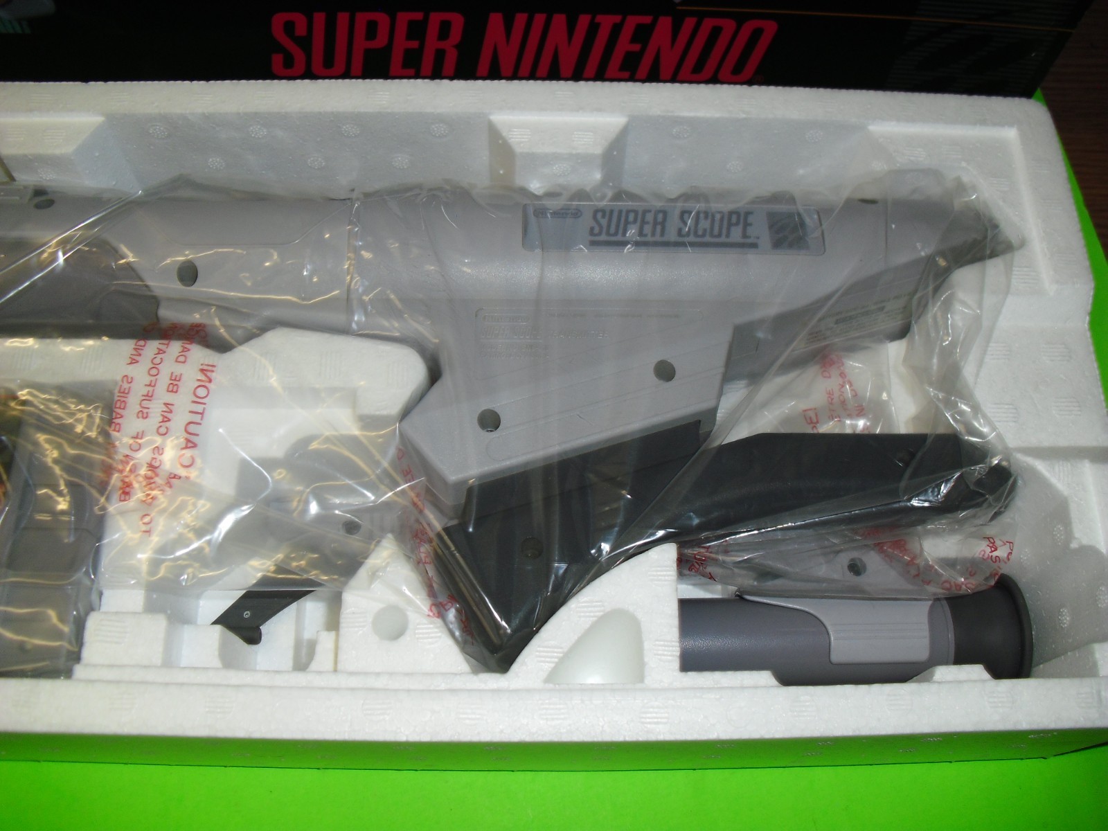 Super NES Super Scope 6 complete in box w/ NEW insides SEE PICS GREAT! SNES