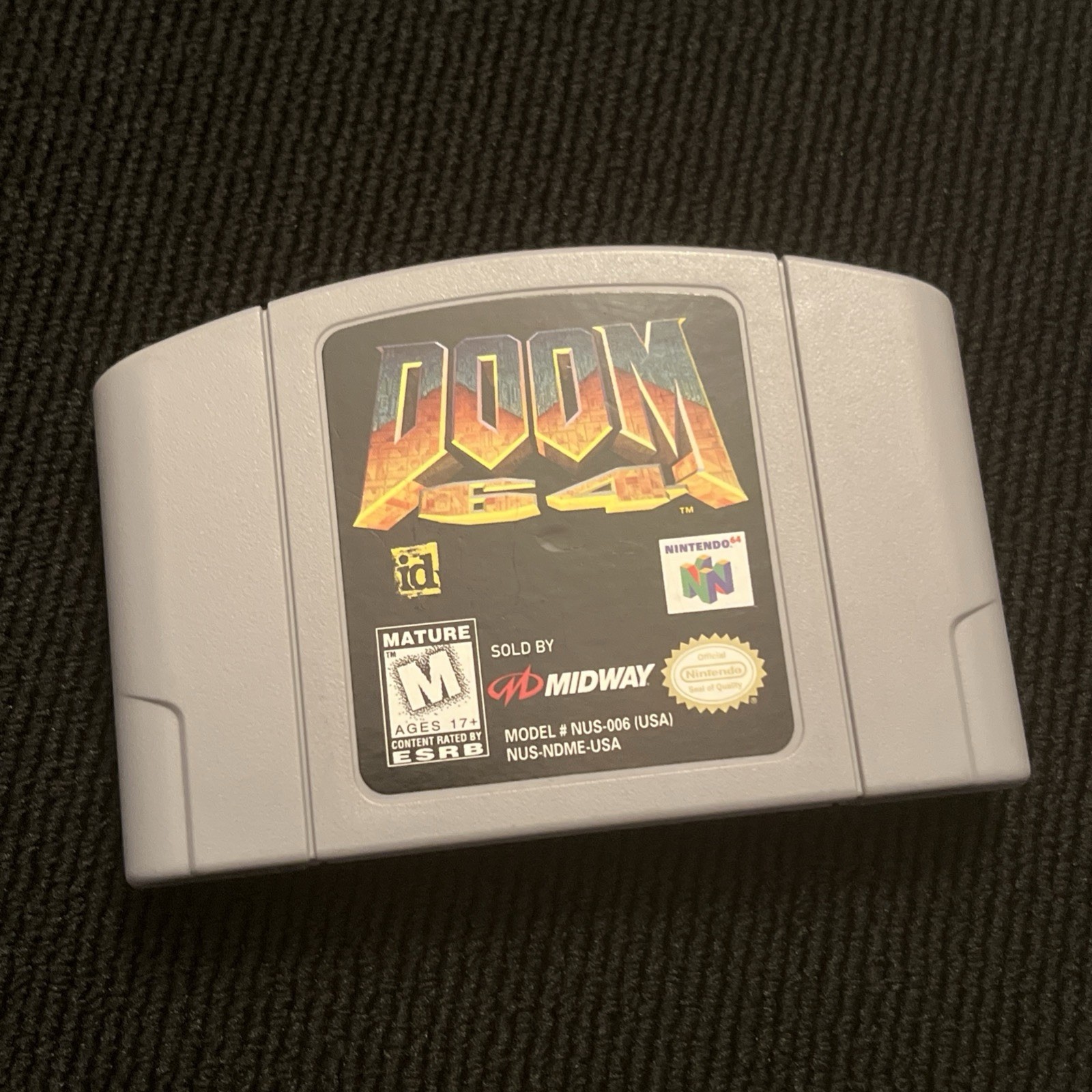 Doom 64 Nintendo 64 N64 Authentic OEM Cartridge – Tested! Working!