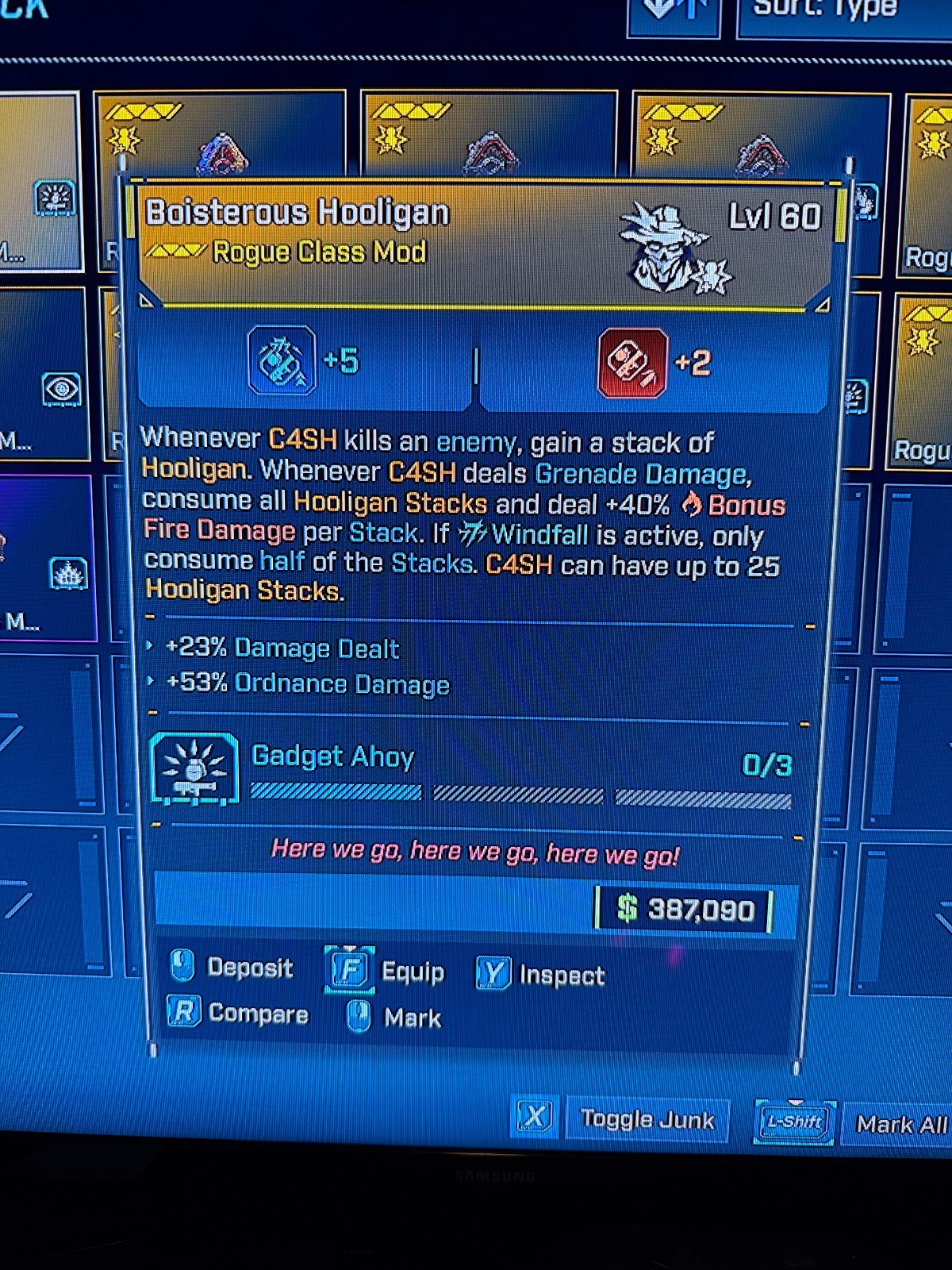 Borderlands 4?LEVEL 60 C4SH CLASS MOD HOTSHOT GAMER WHALE BL4?PC-PS-XBOX?