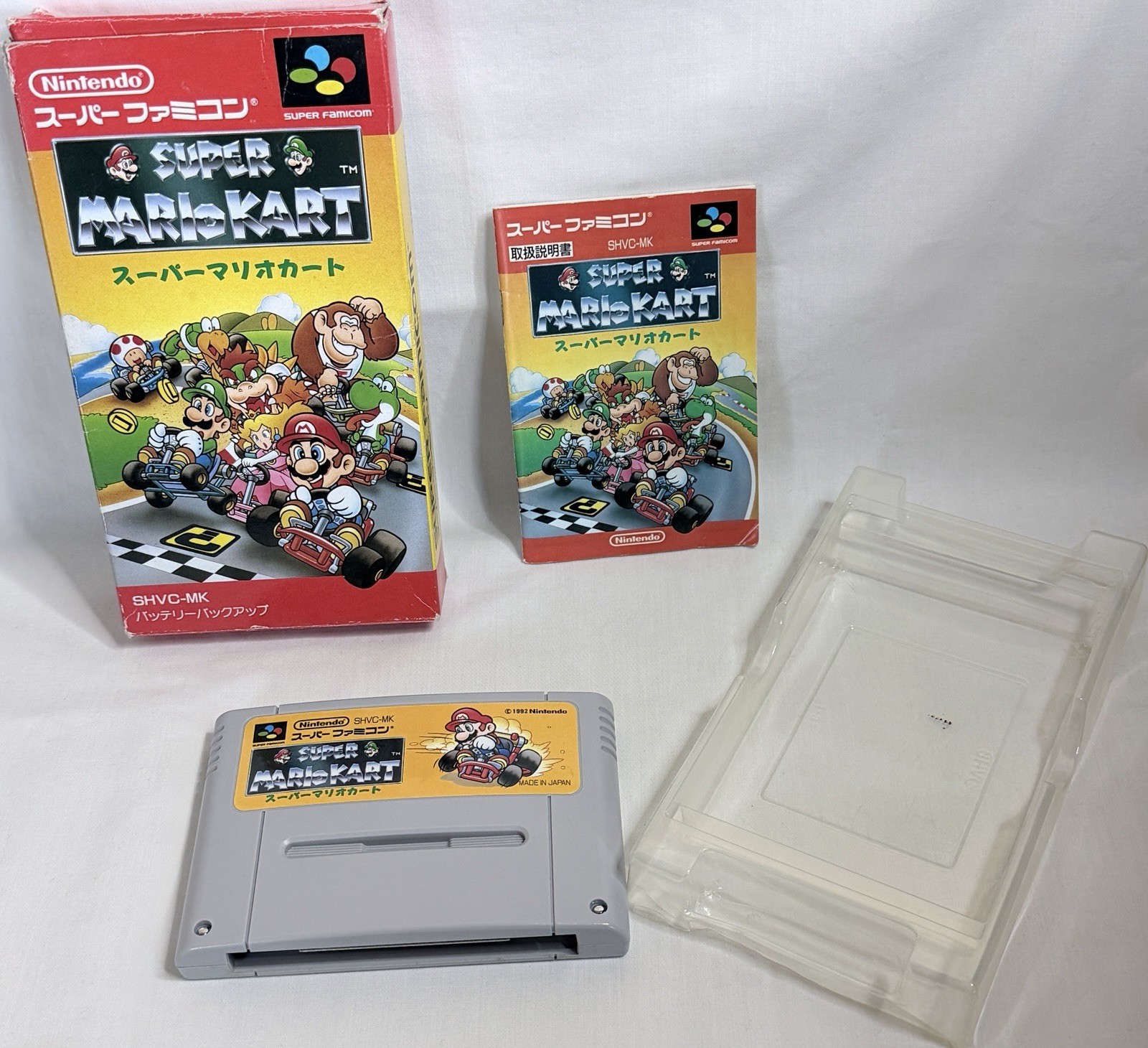 Super Mario Kart (JPN) (Super Famicom) Complete W/Manual Tested&Working