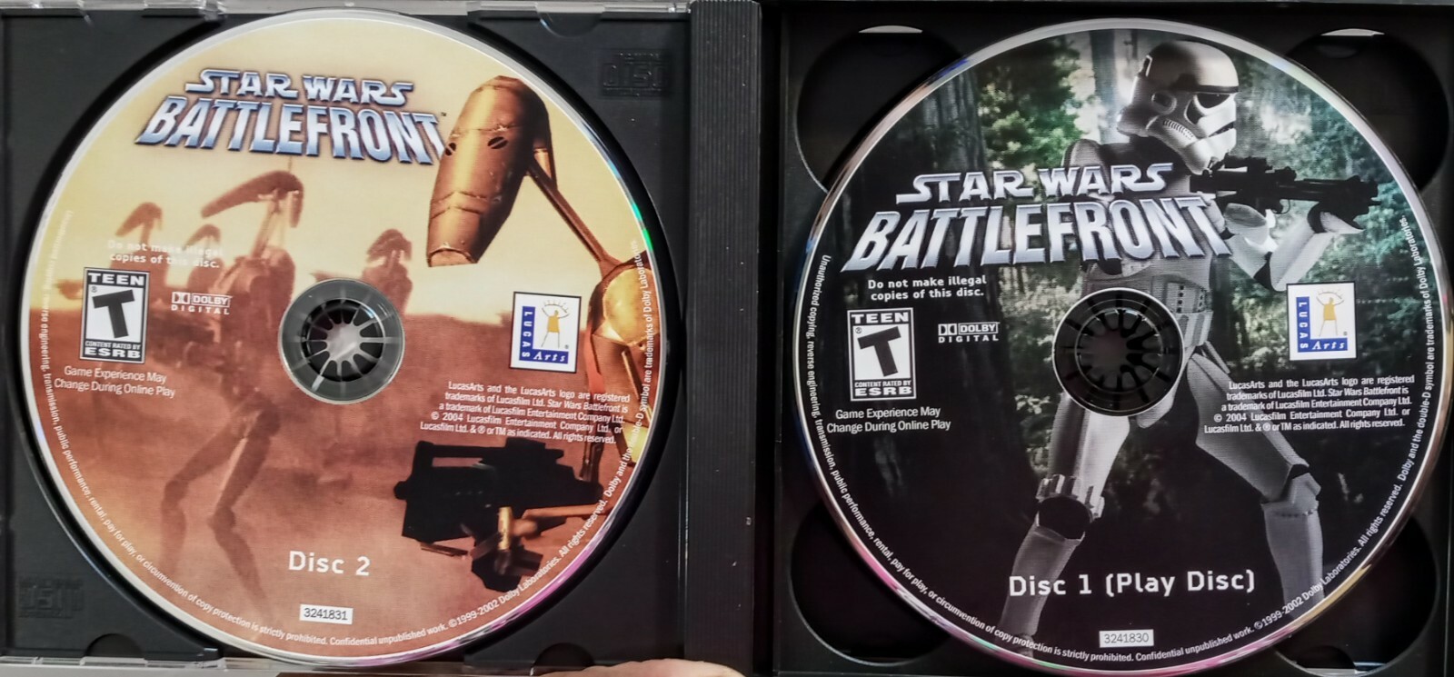 Star Wars: Battlefront PC Game CD-ROM, 2004 Science Fiction Lucas Films 3 Disc