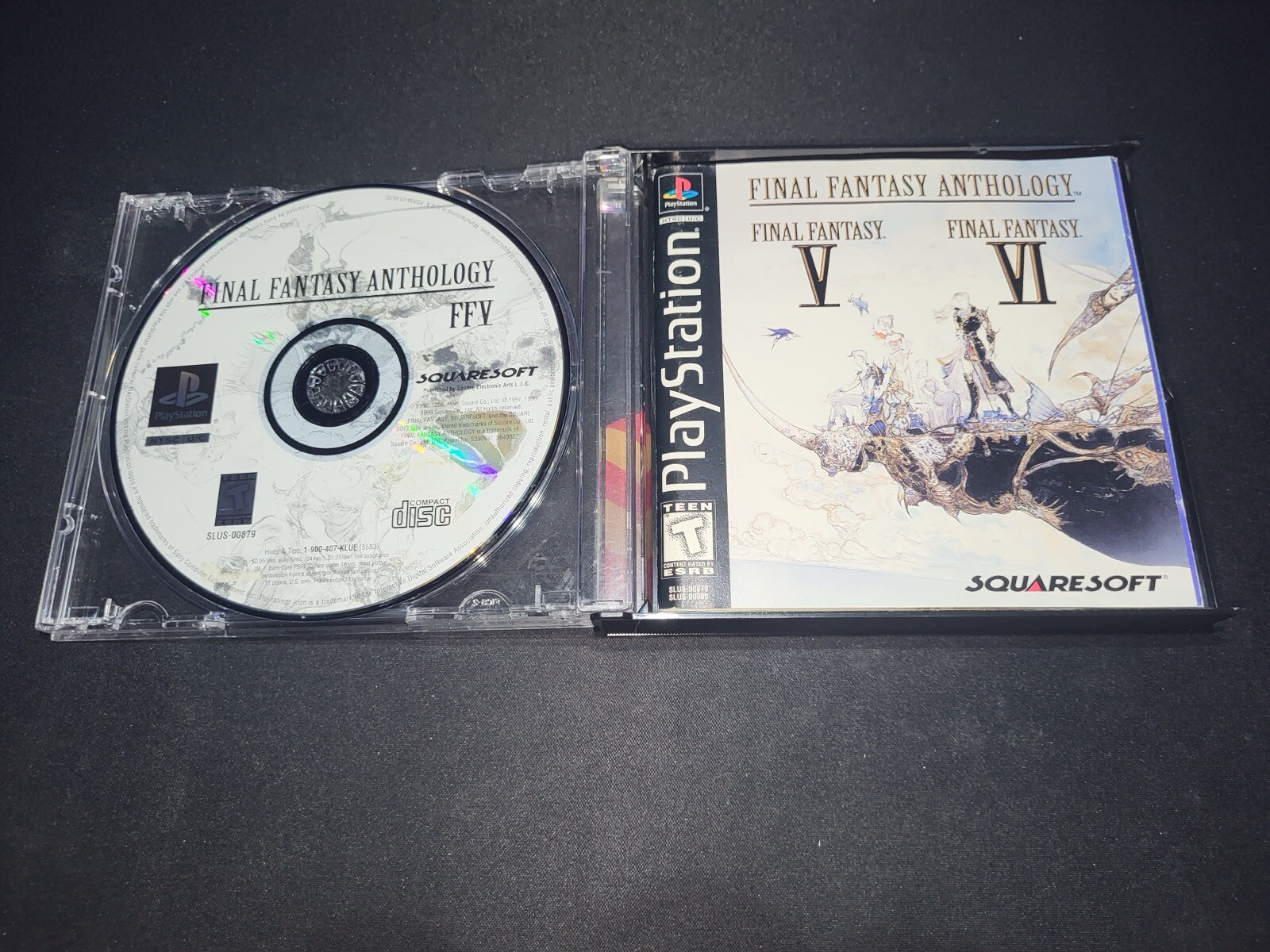 Final Fantasy Anthology Black Label Sony Playstation 1 PS1 MINT cond discs+^