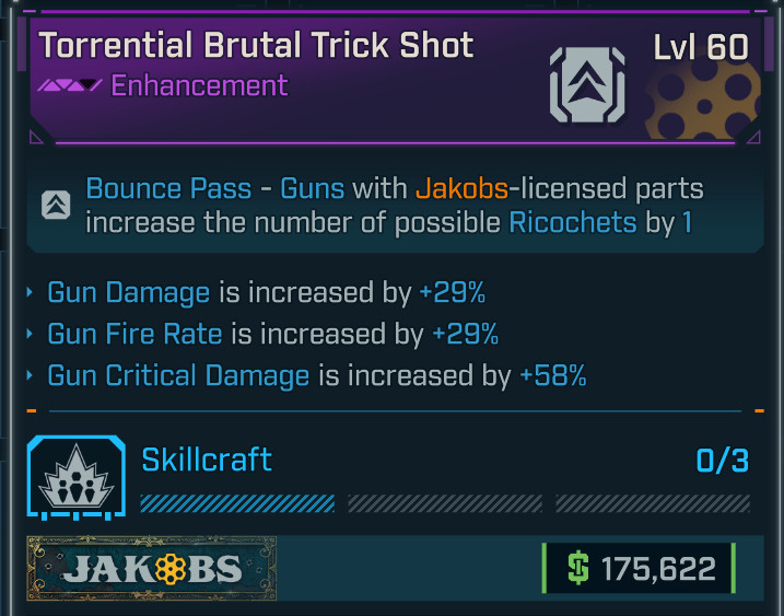 Borderlands 4?JAKOBS BOUNCE PASS ENHANCEMENT?GUN DMG, GUN FIRE RATE, GUN CRIT