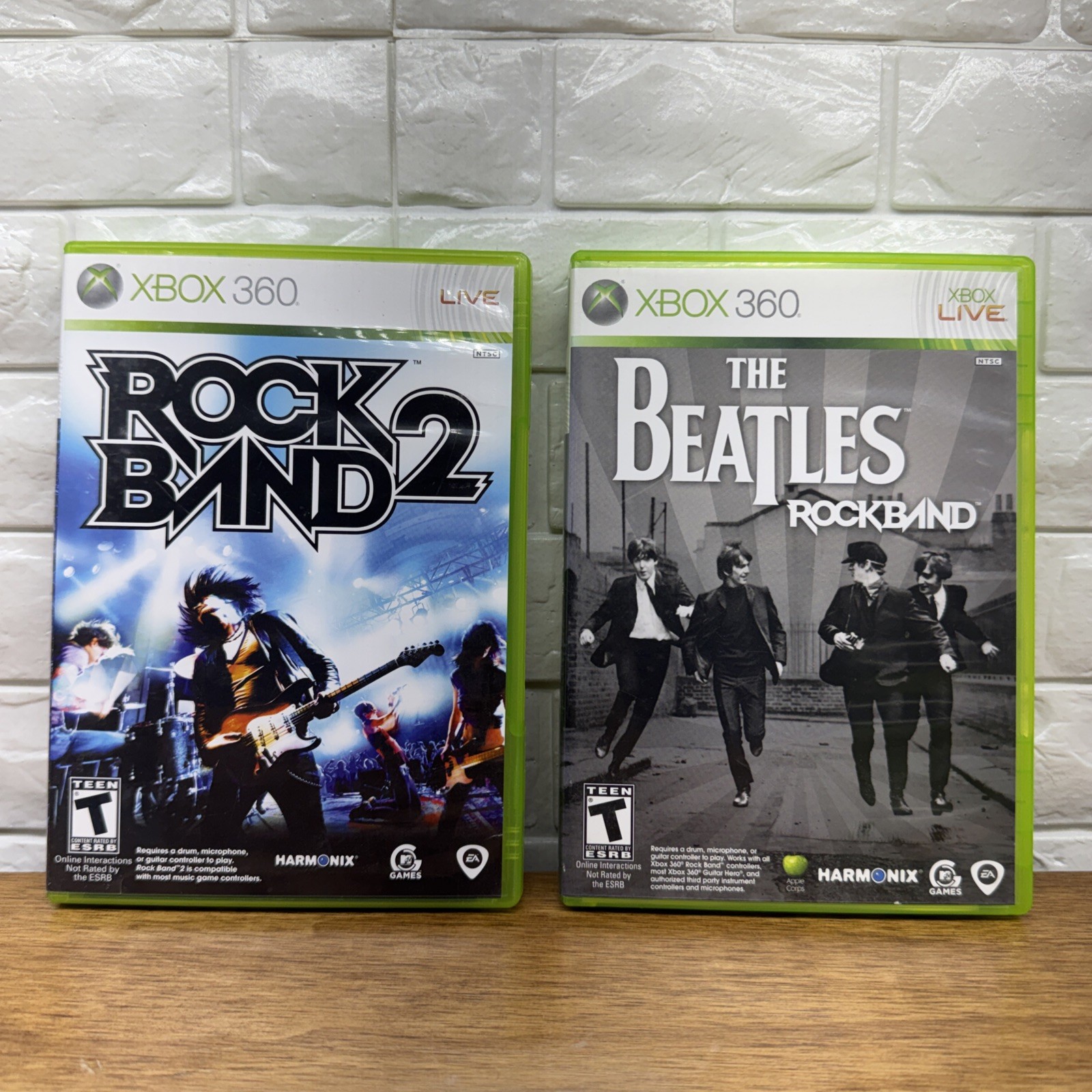 Rock Band 2 & Beatles: Rock Band Bundle (Xbox 360, 2009) CIB Refurbished