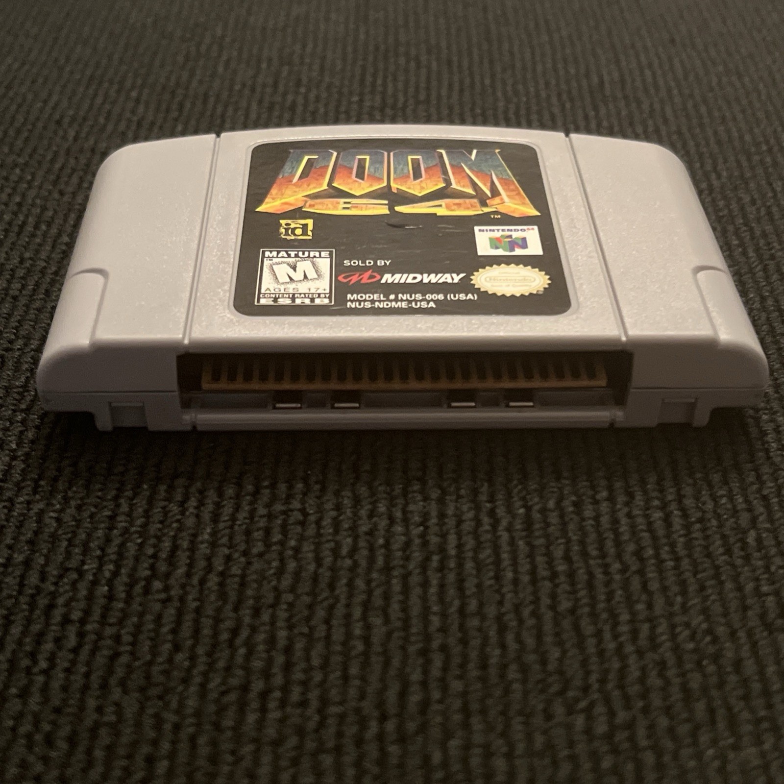 Doom 64 Nintendo 64 N64 Authentic OEM Cartridge – Tested! Working!