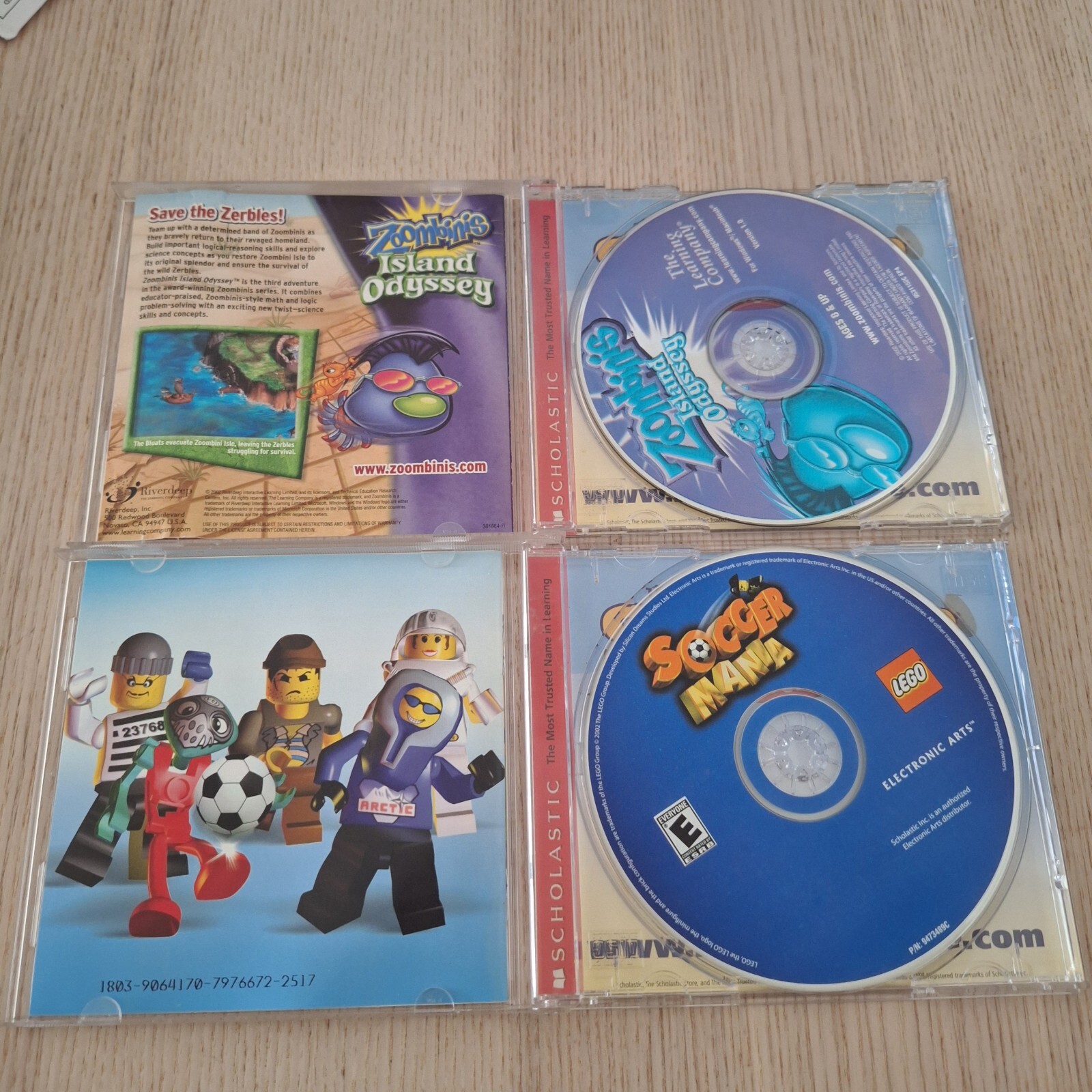 (4) LOT Scholastic Win/Mac CDROM PC -The Learning Company
