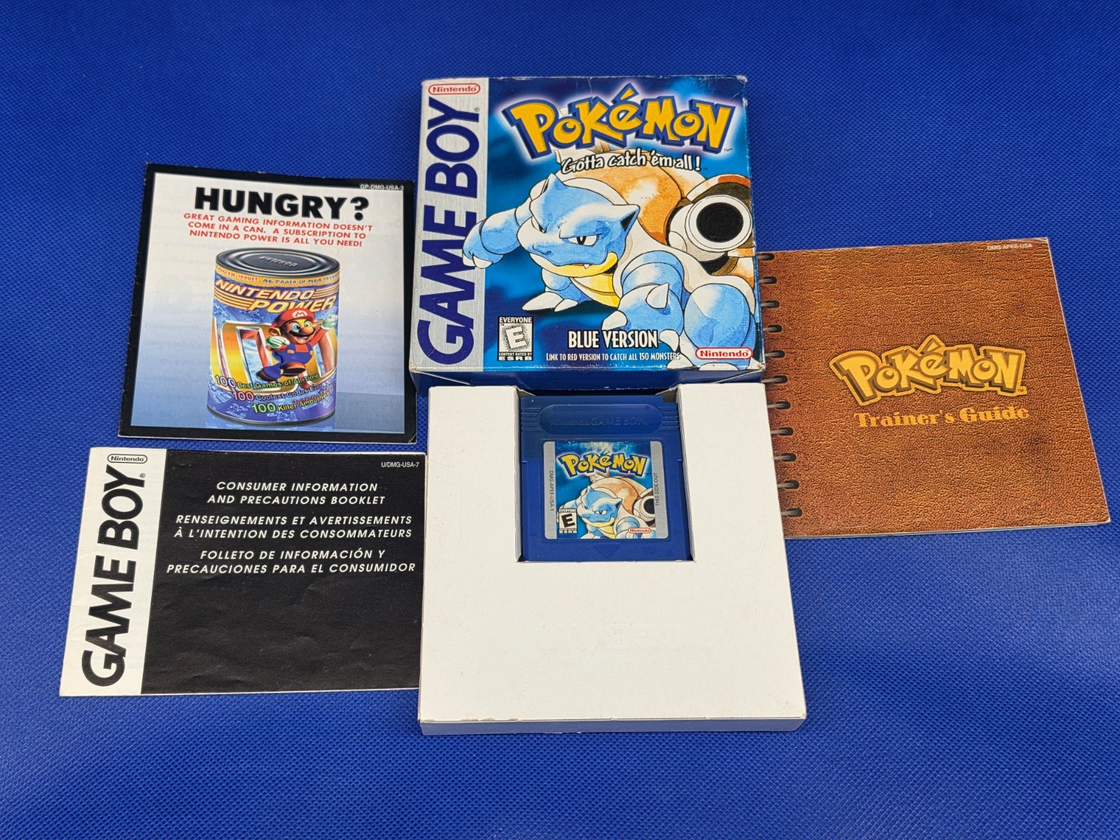 Pokemon Blue – Gameboy – Complete/CIB -Authentic – Tested/Working – New Battery
