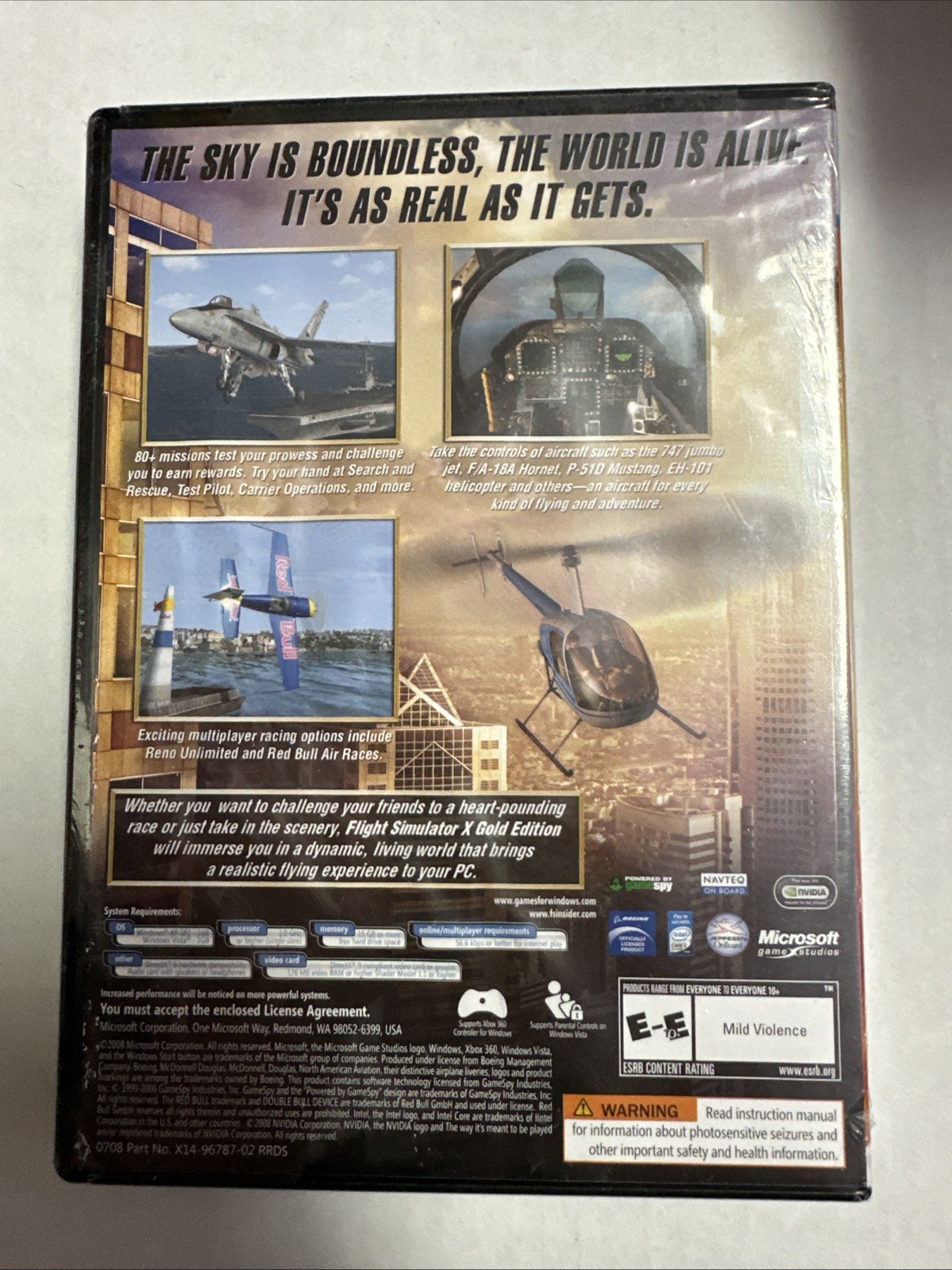 Microsoft Flight Simulator X: Gold Edition (Windows PC, 2008) Brand New