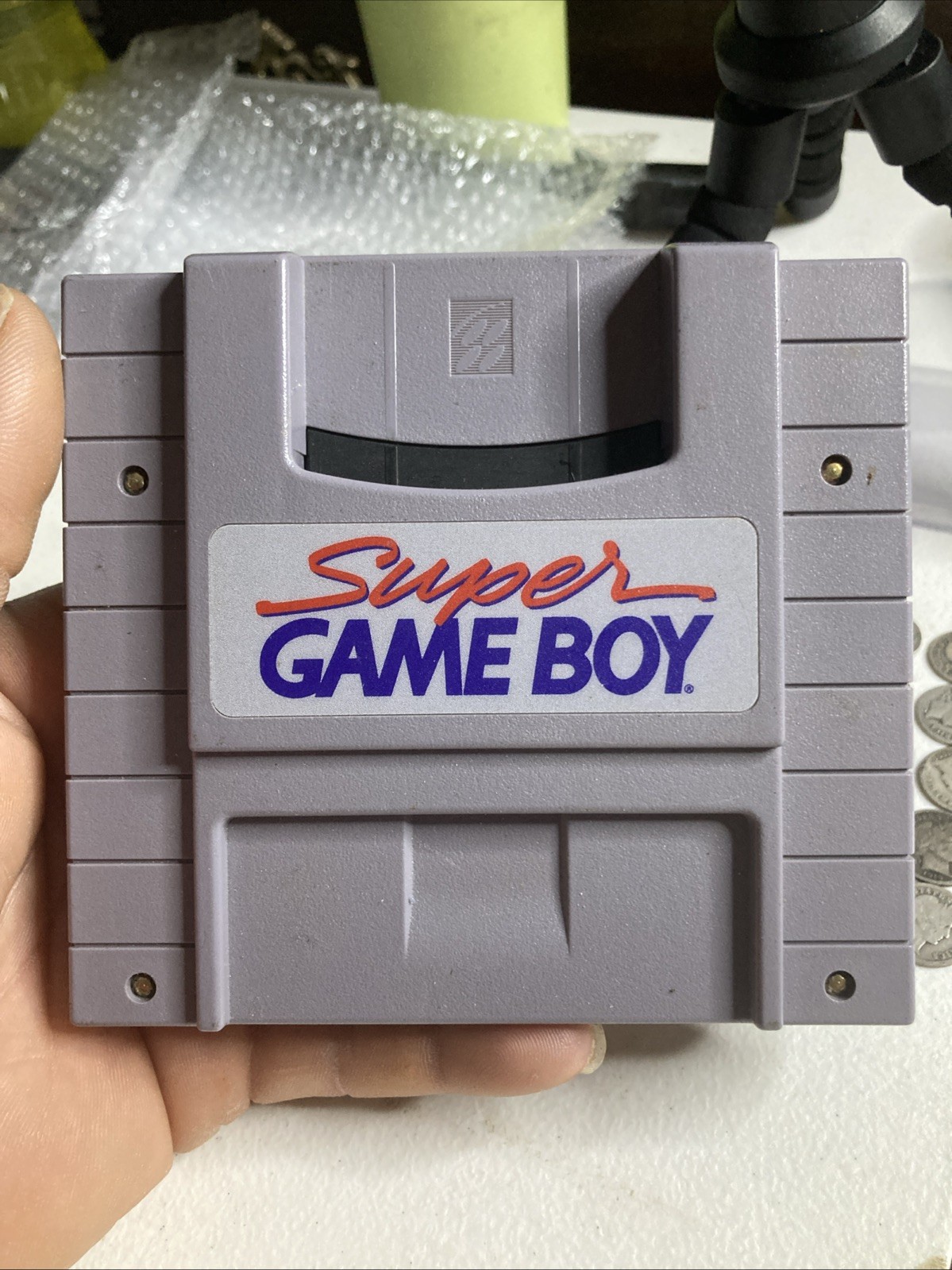 Super GameBoy Adaptor Super Nintendo Entertainment SNES Authentic Game Boy 80’s