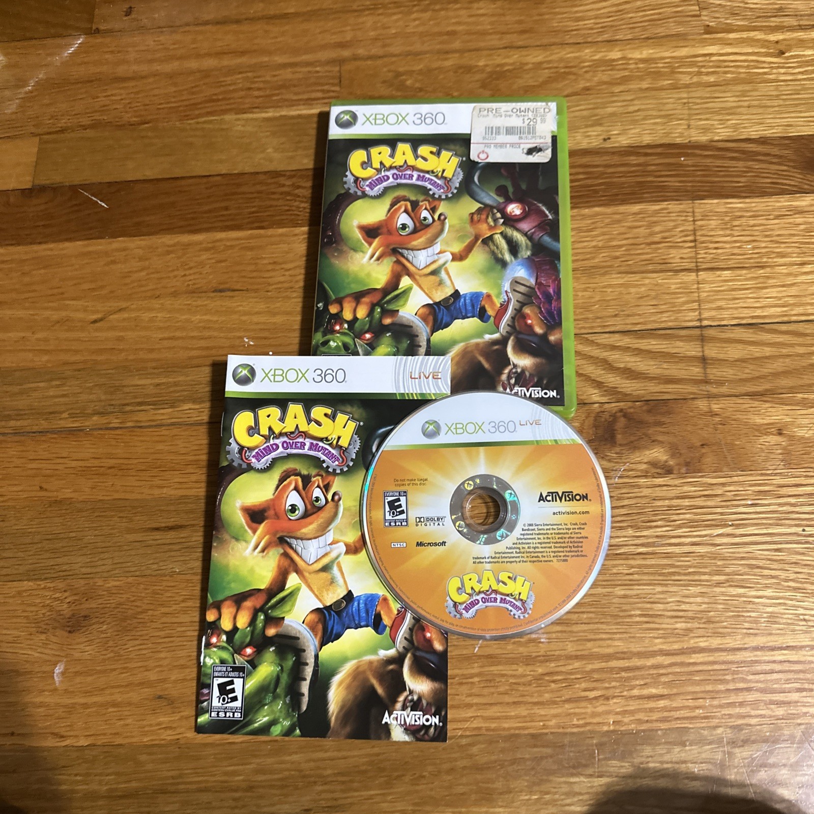 Crash Bandicoot: Mind Over Mutant – Microsoft Xbox 360 Tested Works CIB Complete
