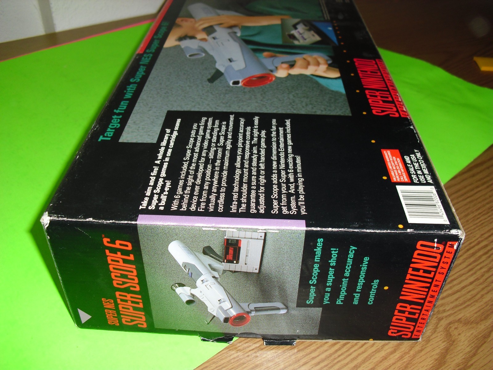 Super NES Super Scope 6 complete in box w/ NEW insides SEE PICS GREAT! SNES