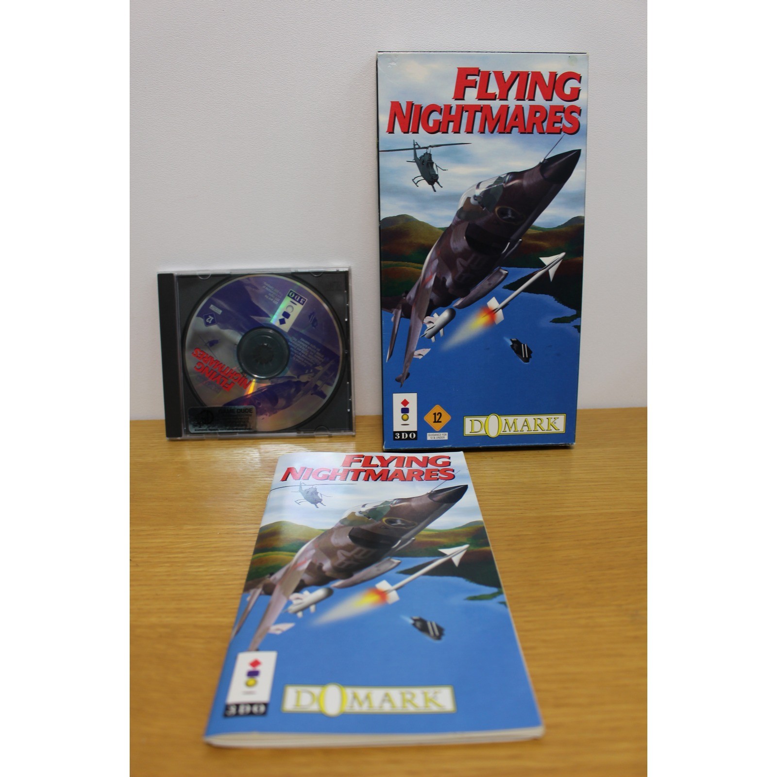 Flying Nightmares 3DO Long Box Complete w/ Manual Domark Flight Sim Tested