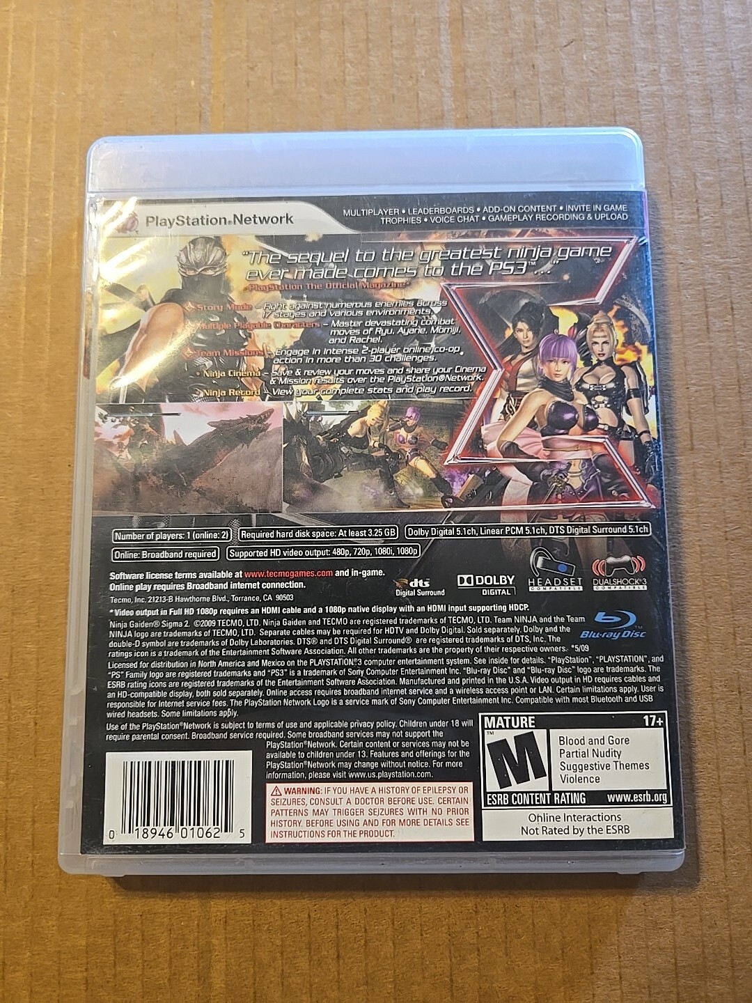 Ninja Gaiden Sigma 2 PS3 MissingManual (Sony PlayStation 3)