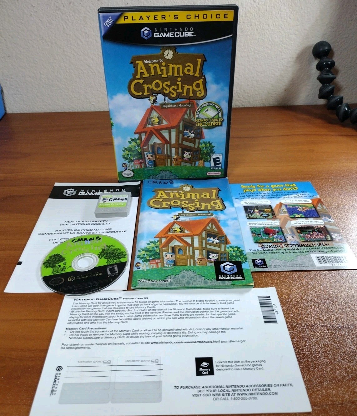 Animal Crossing Players Choice (GameCube, 2002) CIB W/ Memory Card