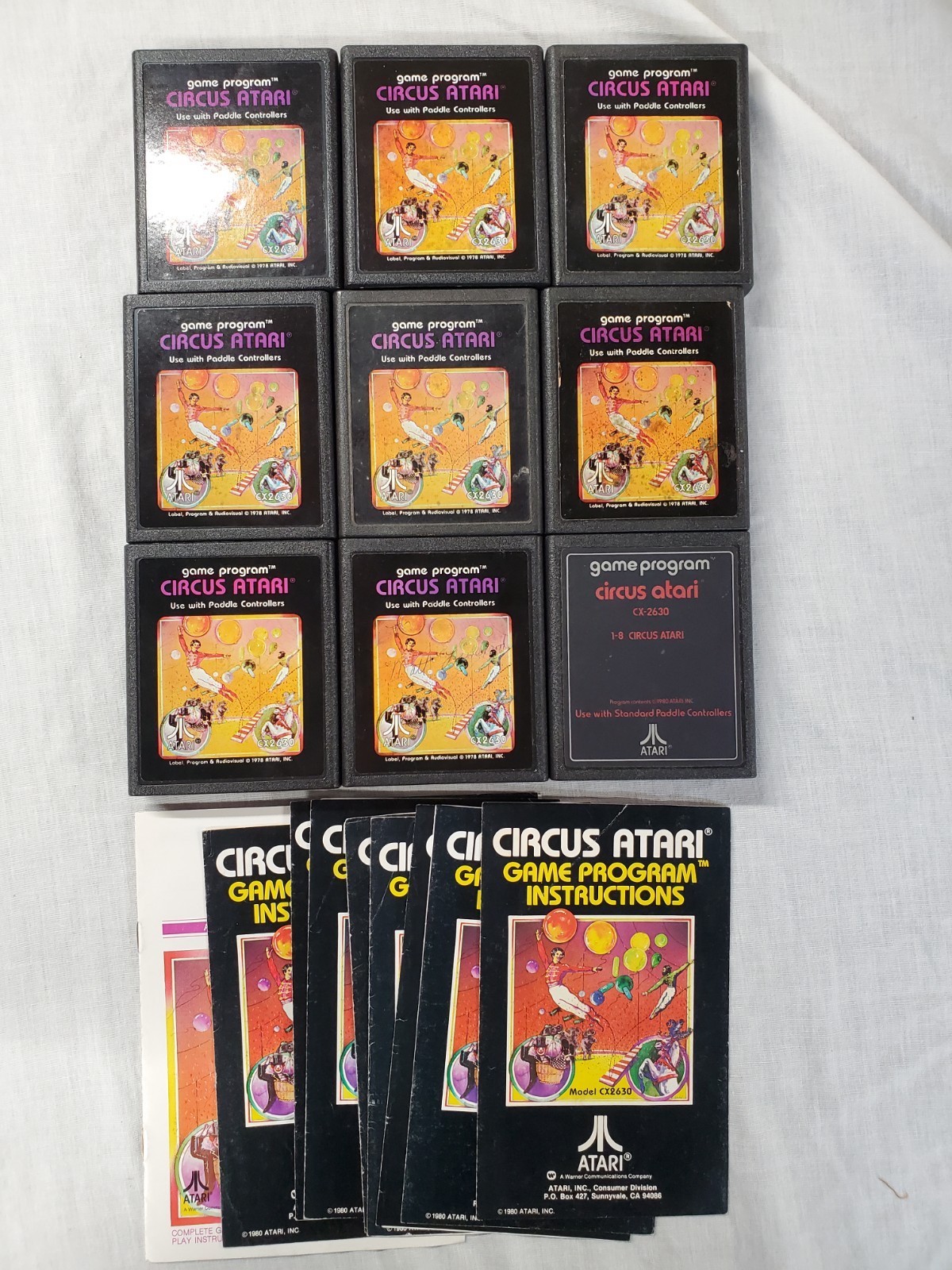 Circus Atari (Atari 2600) Cart And Manual Tested