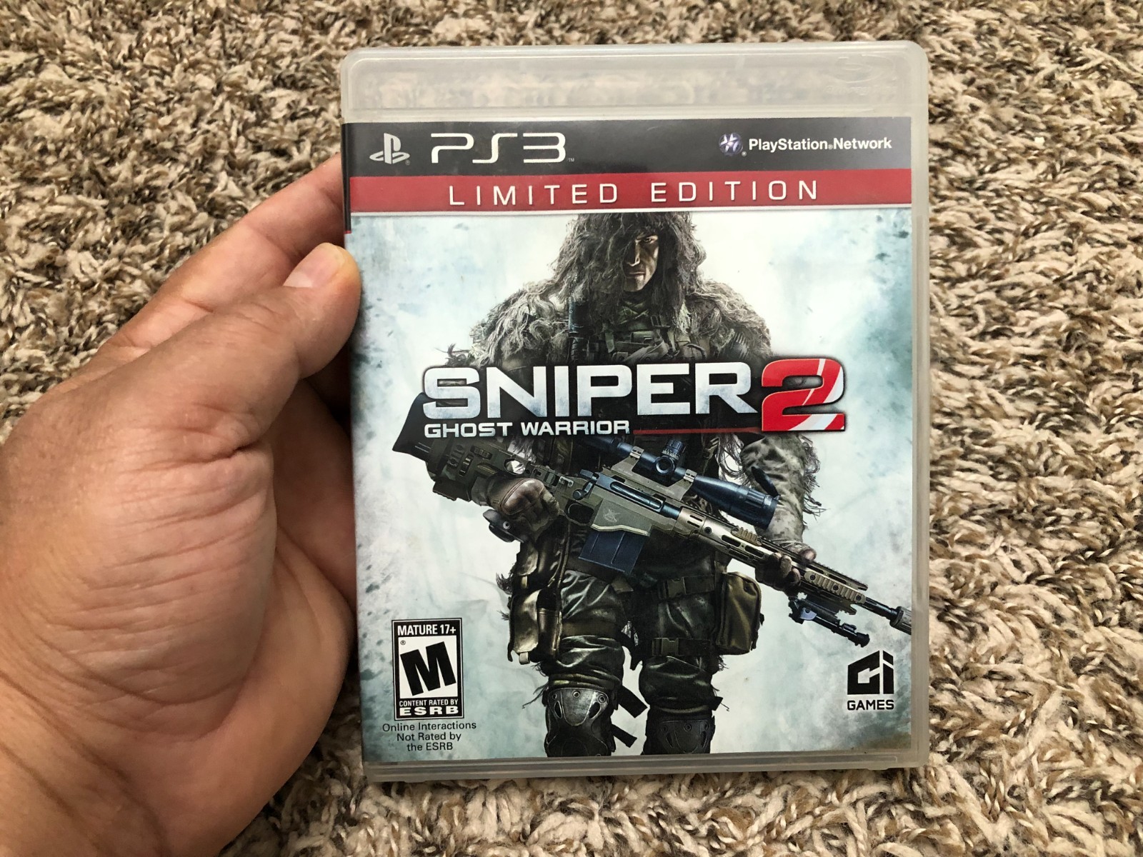 Sniper: Ghost Warrior 2 (PlayStation 3, 2013) CIB w Manual Insert Receipt Tested