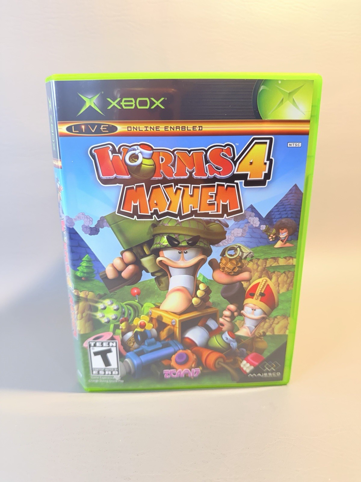 Worms 4: Mayhem (Microsoft Xbox, 2005) Complete CIB – Pristine – 1Y Warranty