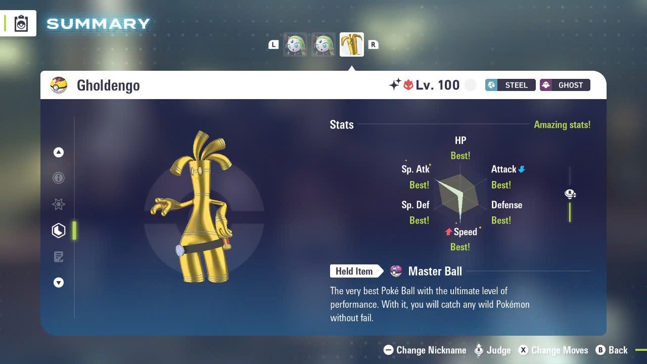 ? SHINY ALPHA GHOLDENGO?6IV MAX EV?POKEMON LEGENDS ZA