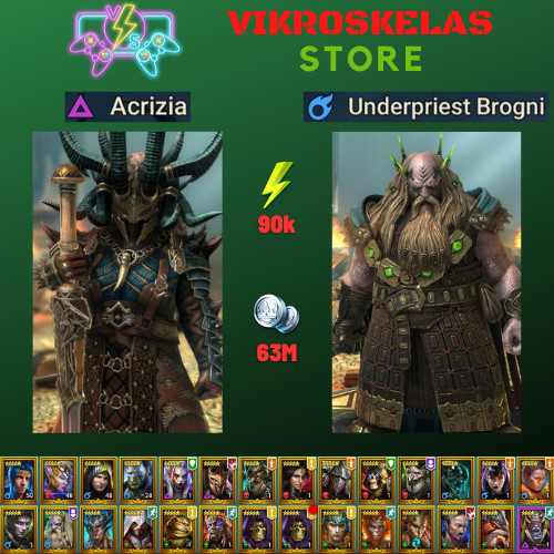 Raid Shadow Legends | Starter acc with Acrizia : 90k energy / 27 Legendary hero