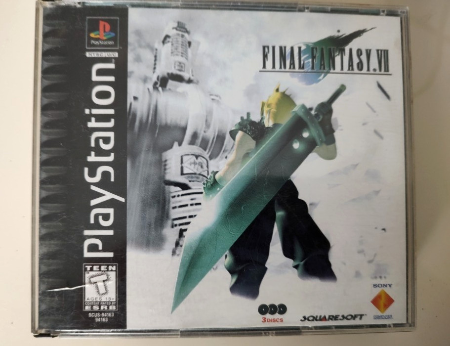 PlayStation 1 Black Label Final Fantasy VII Greatest Hits 3 Dicks & Manual See d