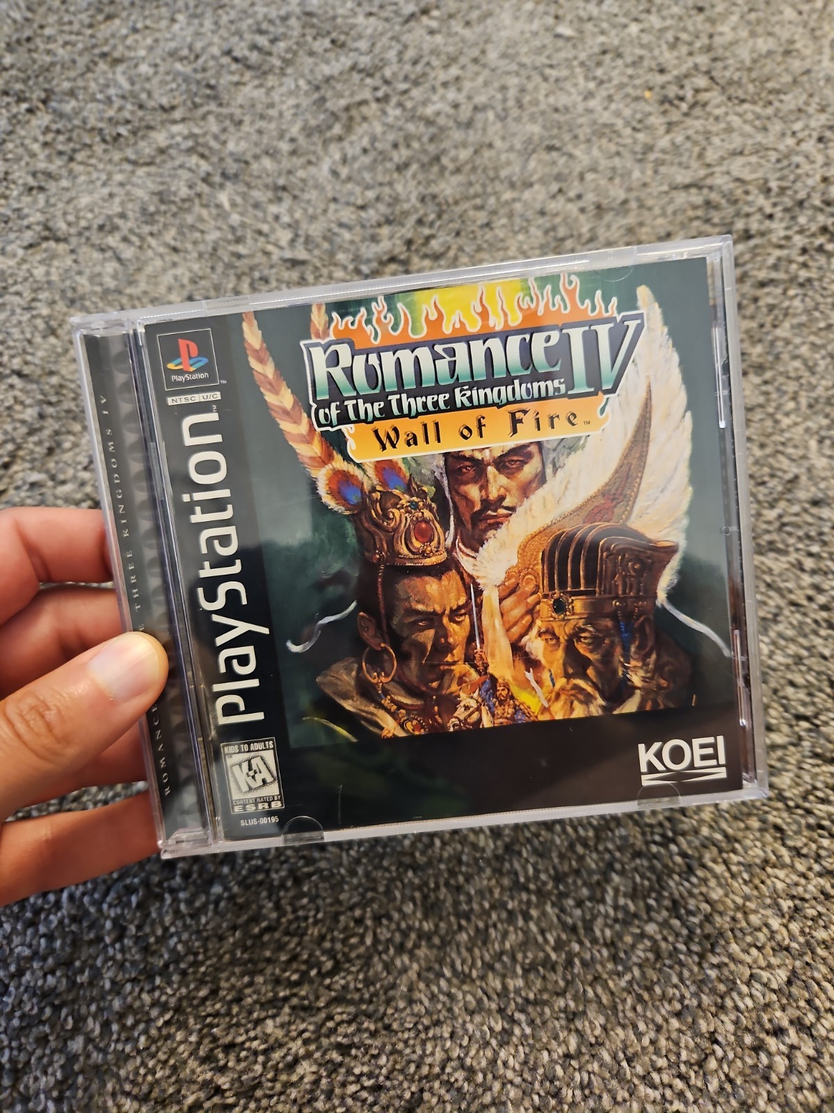 CIB Romance of the Three Kingdoms IV: Wall of Fire – Sony PS1 Reg Card CIB