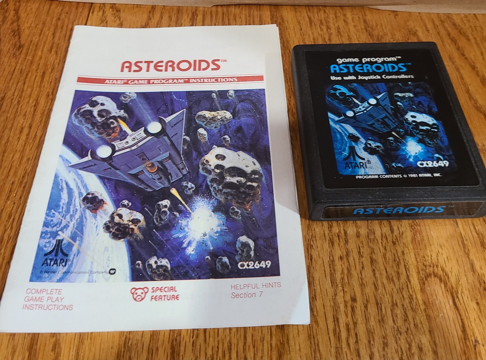 Atari 2600 Asteroids Cartridge with Manual By Atari Tested Works
