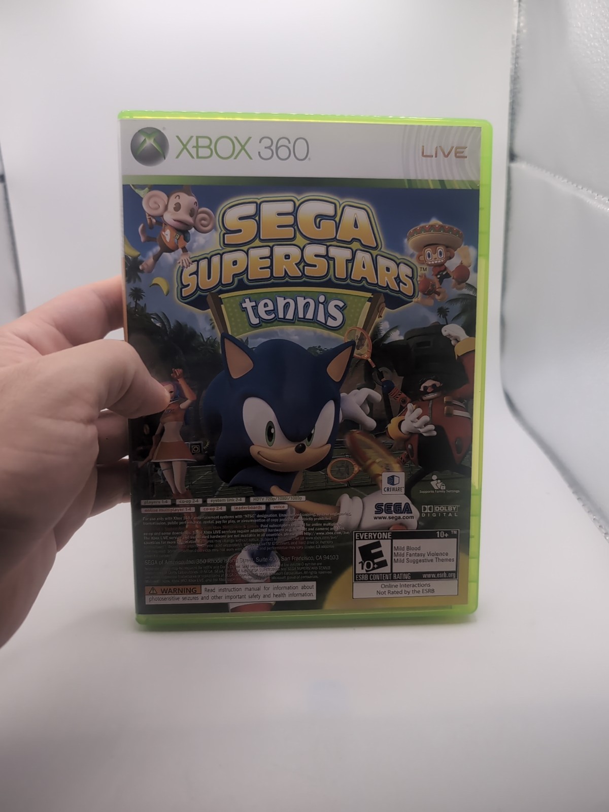 Sega Superstars Tennis/Xbox Live Arcade Xbox 360 Complete in Box