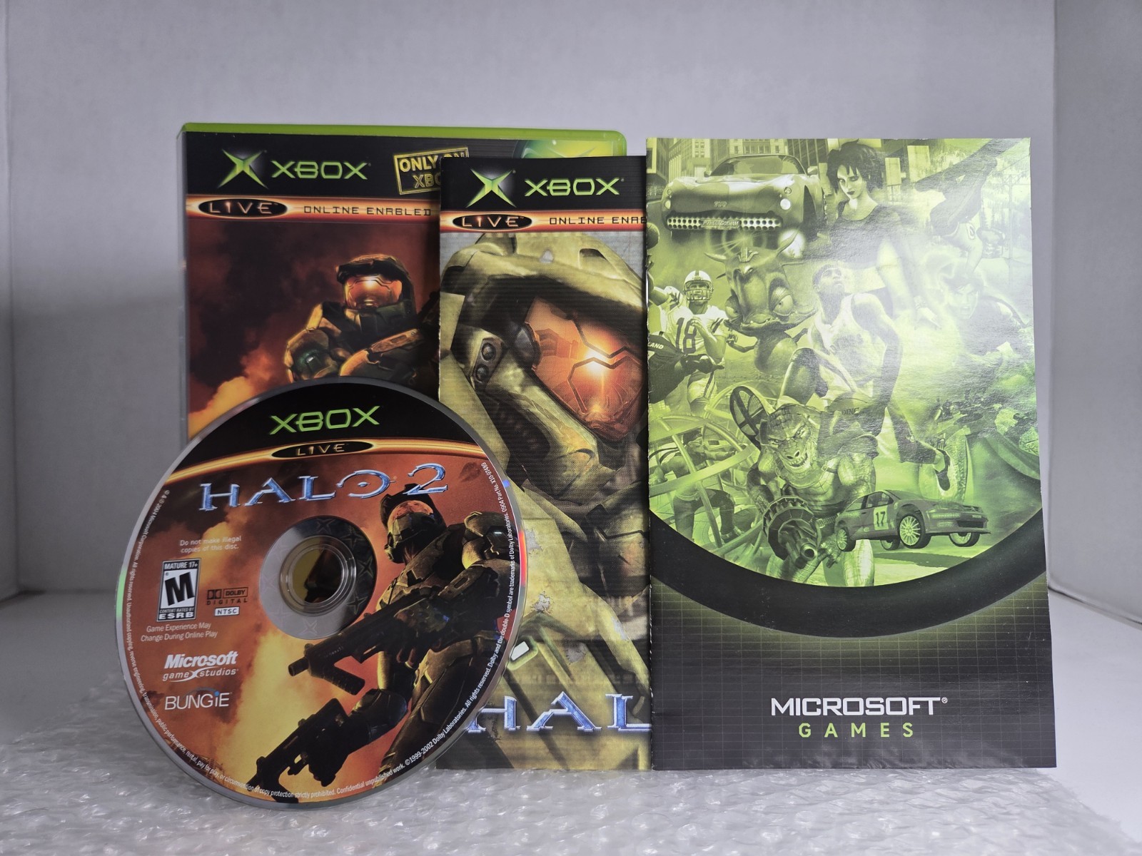 Halo 2 Microsoft Xbox Orginal Complete In Box CIB Tested Resurfaced Bungie OEM