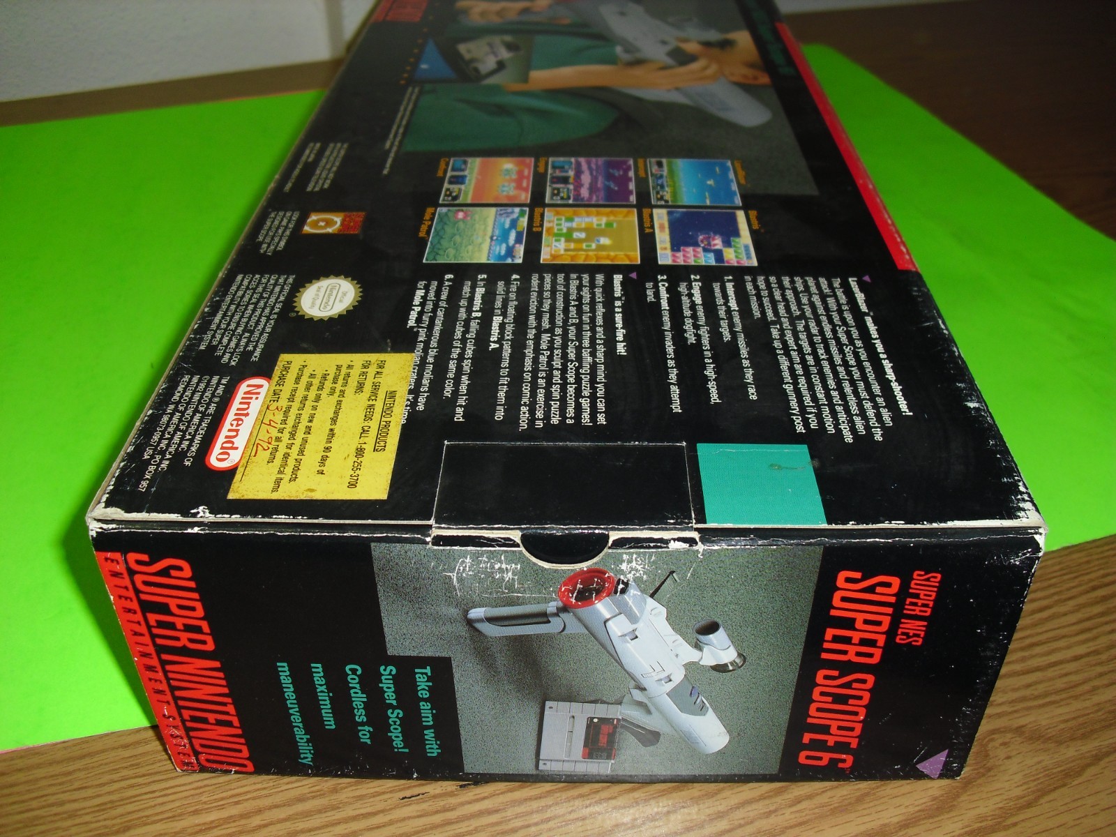 Super NES Super Scope 6 complete in box w/ NEW insides SEE PICS GREAT! SNES
