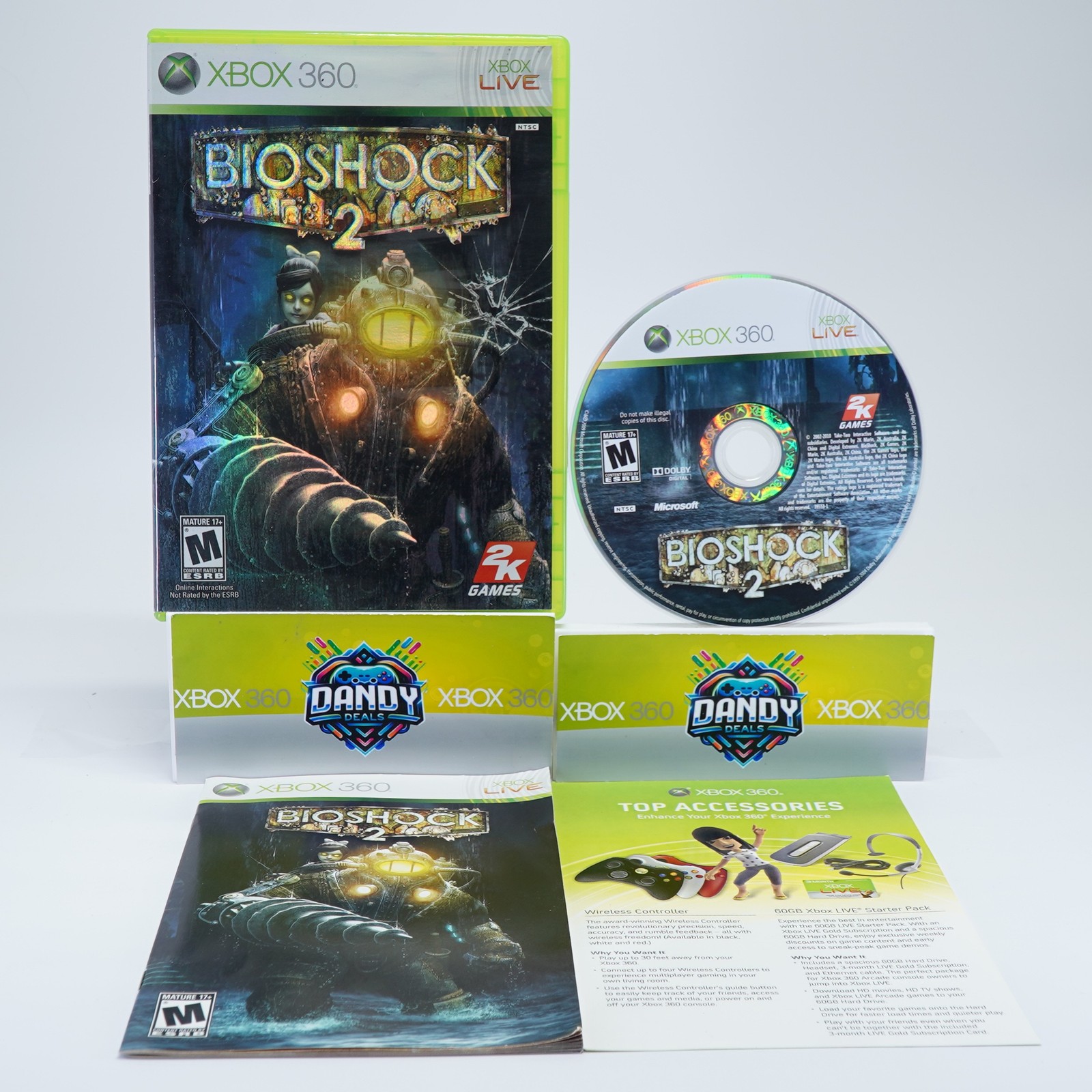 BioShock 2 Reflective Cover Art – CIB W/ Manual – Xbox 360