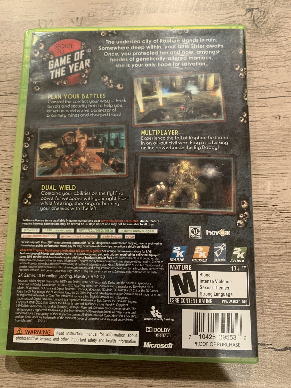 BioShock 2; CIB (Microsoft Xbox 360, 2010)