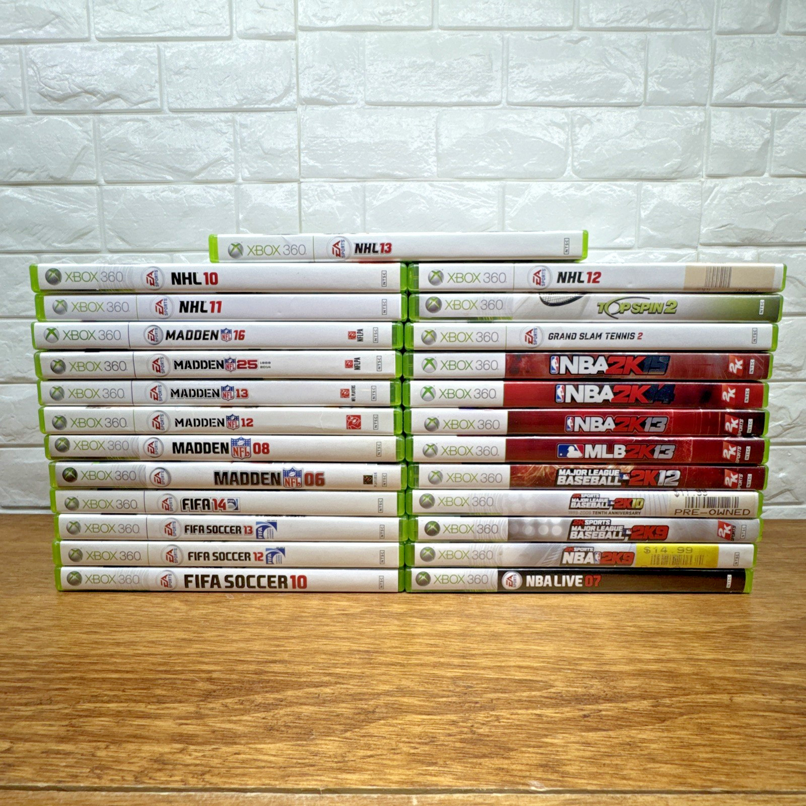 Lot of 25 Microsoft Xbox 360 Sports Games Bundle Tested Working Free S/H 0070